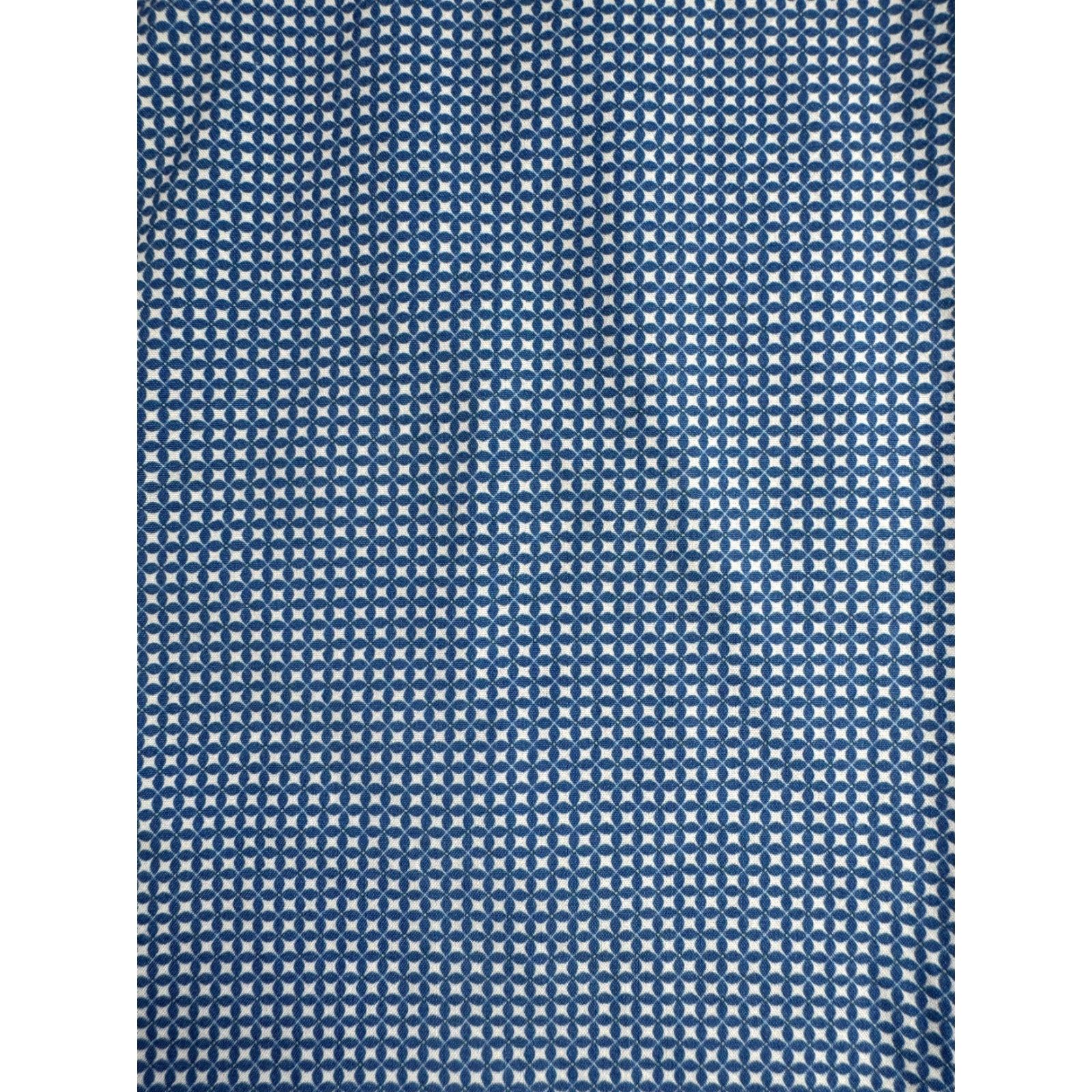 Egara VINTAGE Egara Shirt Geometric Blue Long Sleeve Non Iron Button-Up Shirt XL Men Slim fit Size US XL / EU 56 / 4 - 3 Thumbnail