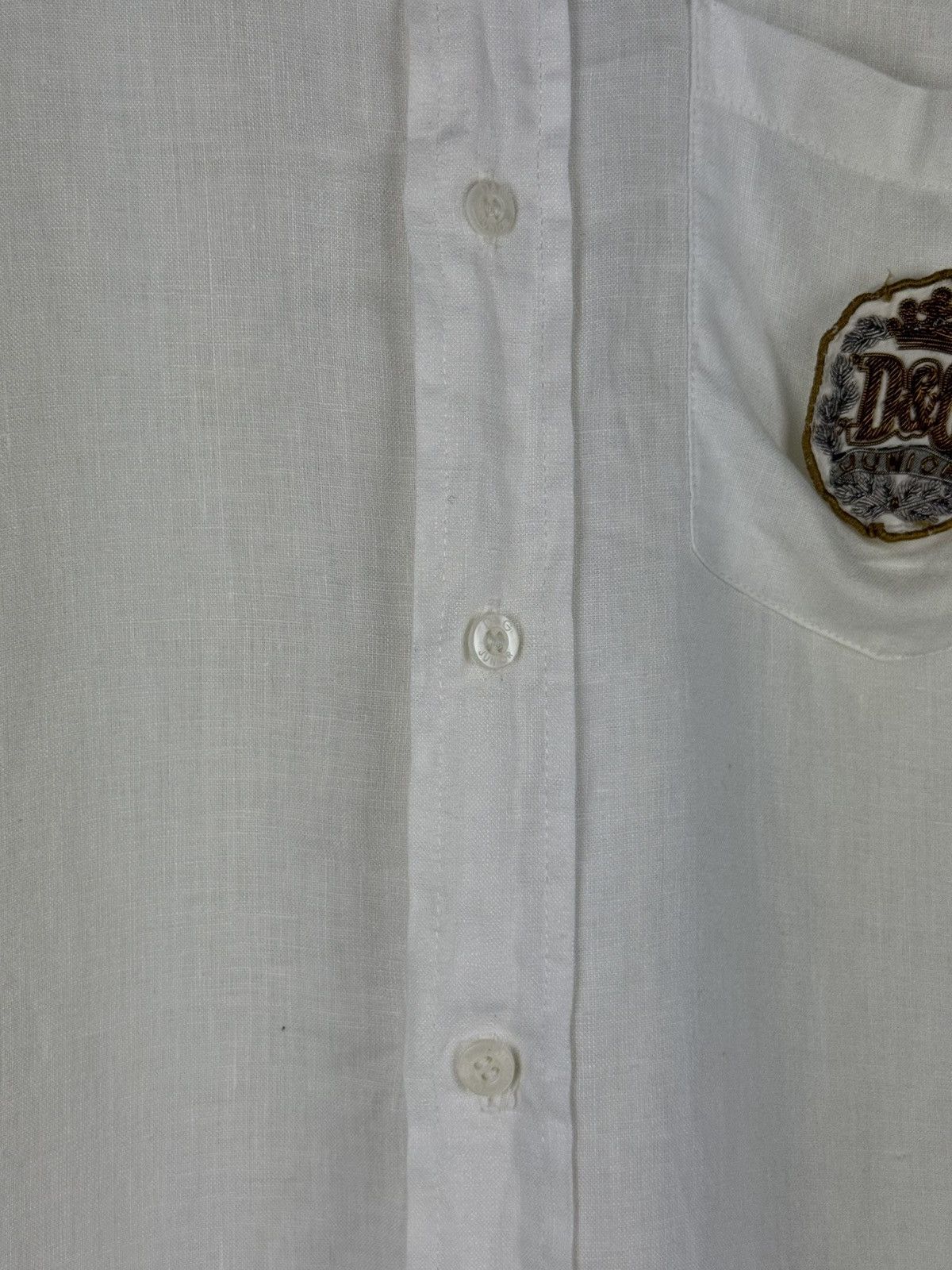 Dolce & Gabbana Dolce & Gabbana Junior Short Sleeve Linen Button Up Shirt Size US XXS / EU 40 - 9 Thumbnail