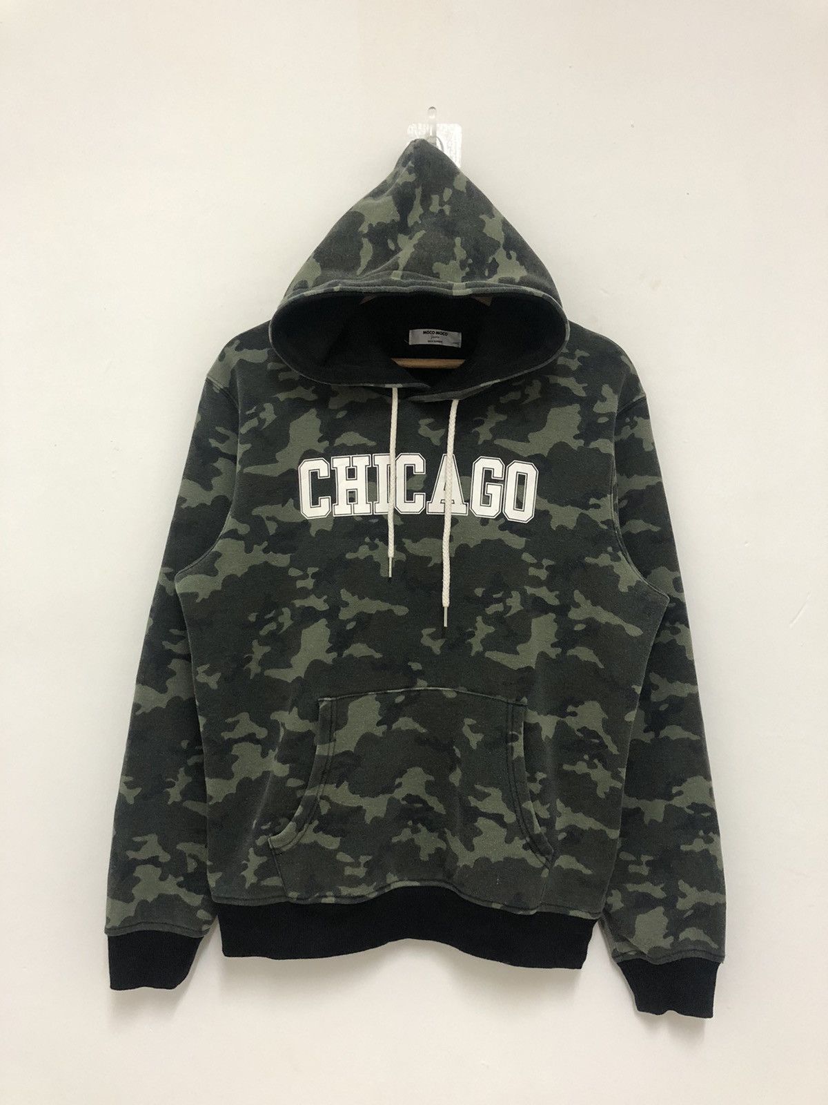 Japanese Brand Vintage Back Number Camo Chicago Spell Out Pullover Hoodie Size US L / EU 52-54 / 3 - 1 Thumbnail