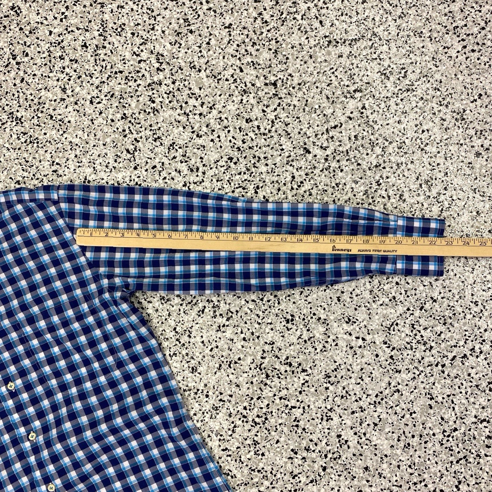 Peter Millar VINTAGE Peter Millar Shirt Mens Small Blue Plaid 100% Cotton Long Sleeve Button-Up Size US S / EU 44-46 / 1 - 4 Thumbnail