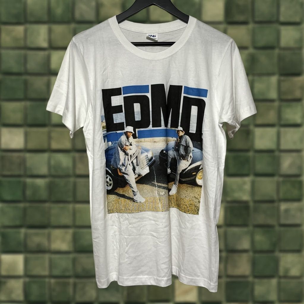 Vintage EPMD Unfinished Business T Shirt Hip Hop Double Sided White Small Men XS? Size US S / EU 44-46 / 1 - 1 Thumbnail