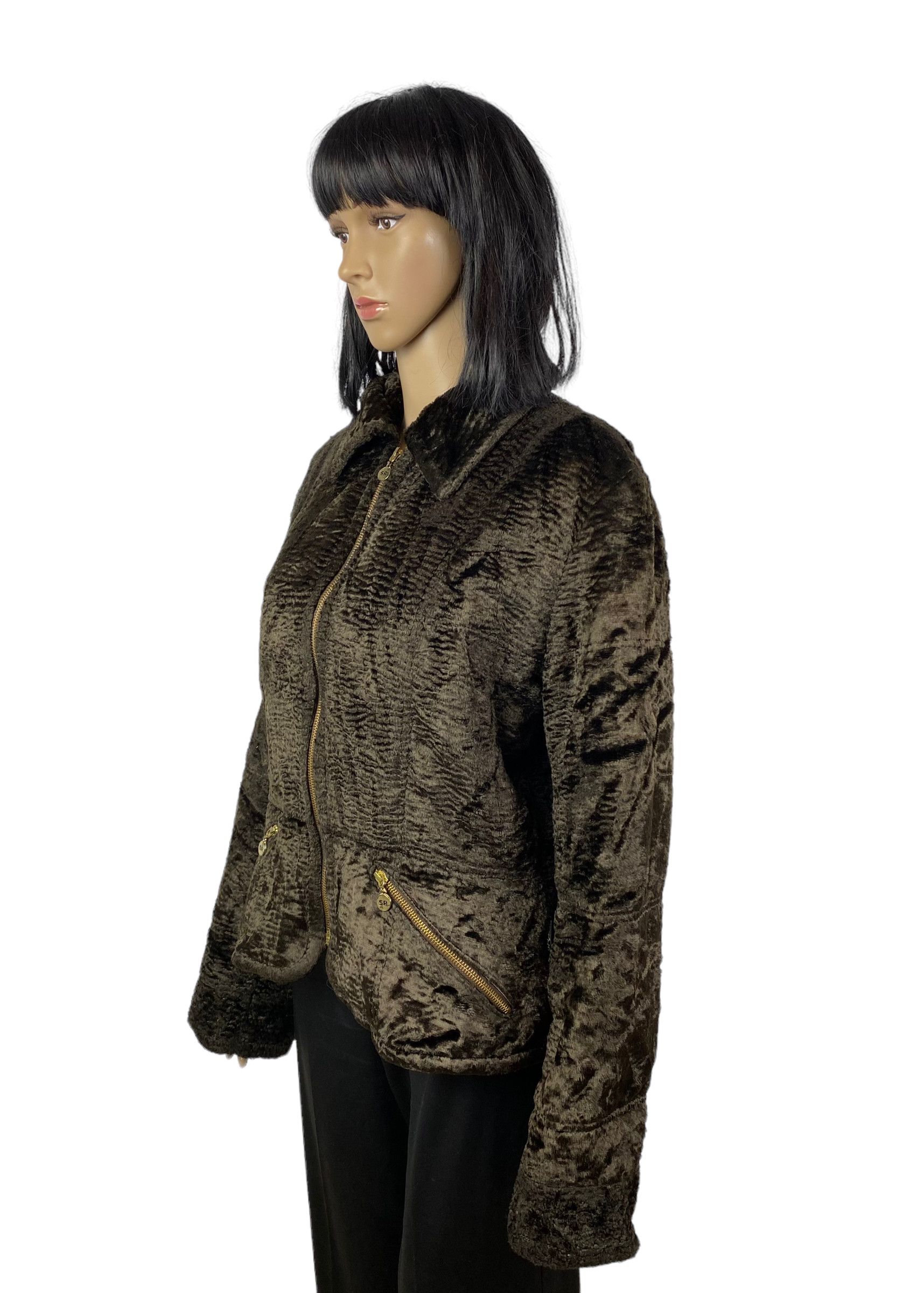 Sonia Rykiel × Vintage Sonia Rykiel Vintage Faux Fur Warm Jacket Size L / US 10 / IT 46 - 3 Thumbnail