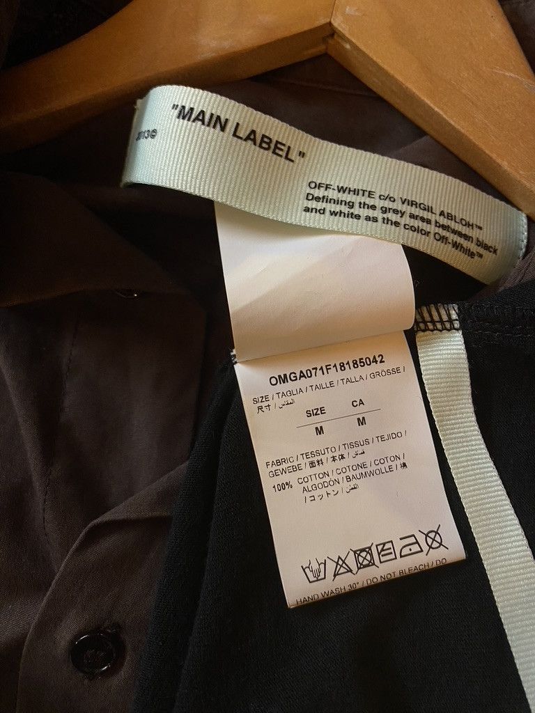 Off-White FW2018 Off-White c/o Virgil Abloh Panelled Long Sleeve Shirt Size US M / EU 48-50 / 2 - 8 Thumbnail