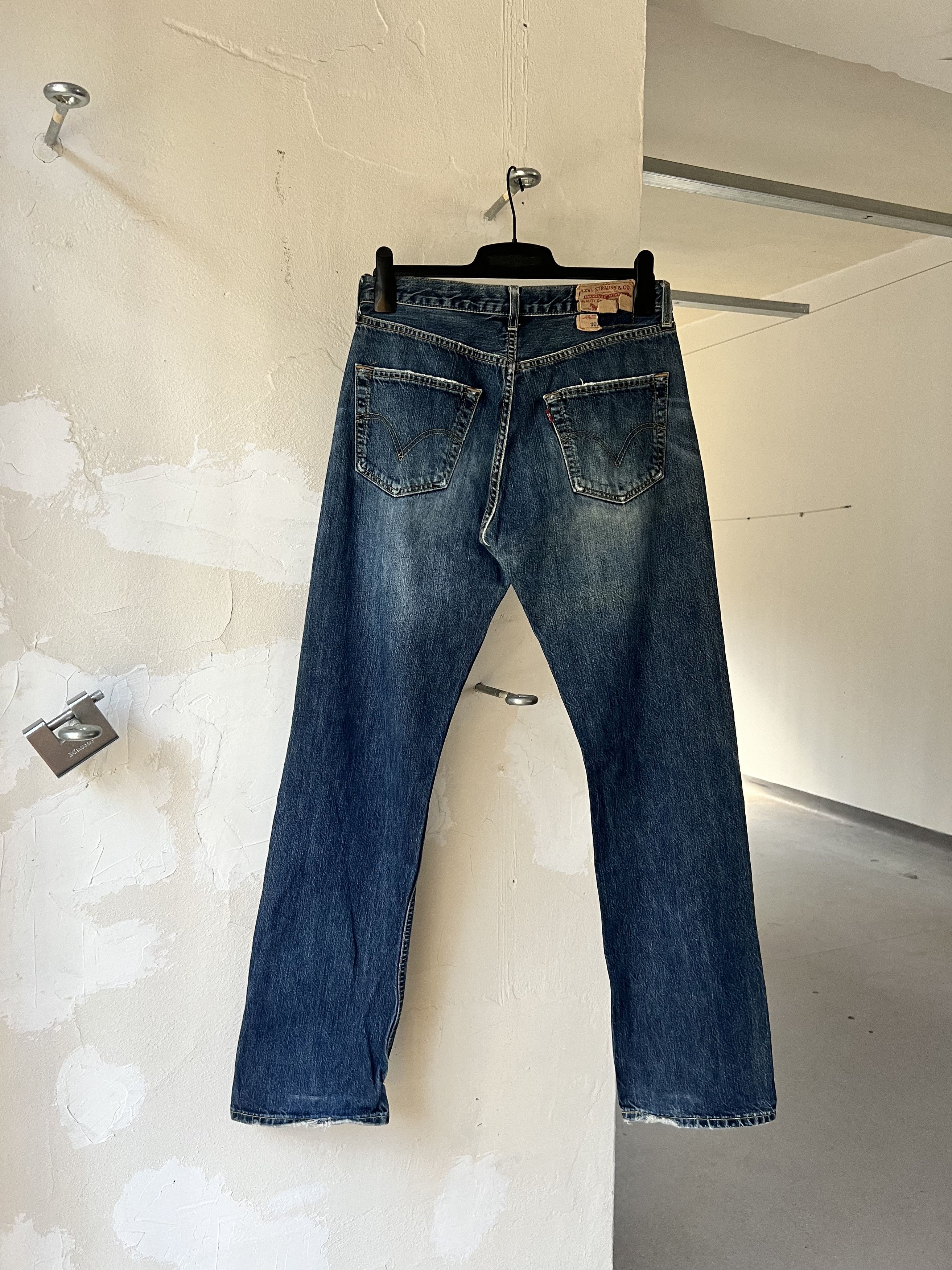 Levi's Vintage Clothing Levis 501 Light Distressed Denim Jeans Pants Size US 31 - 1 Thumbnail