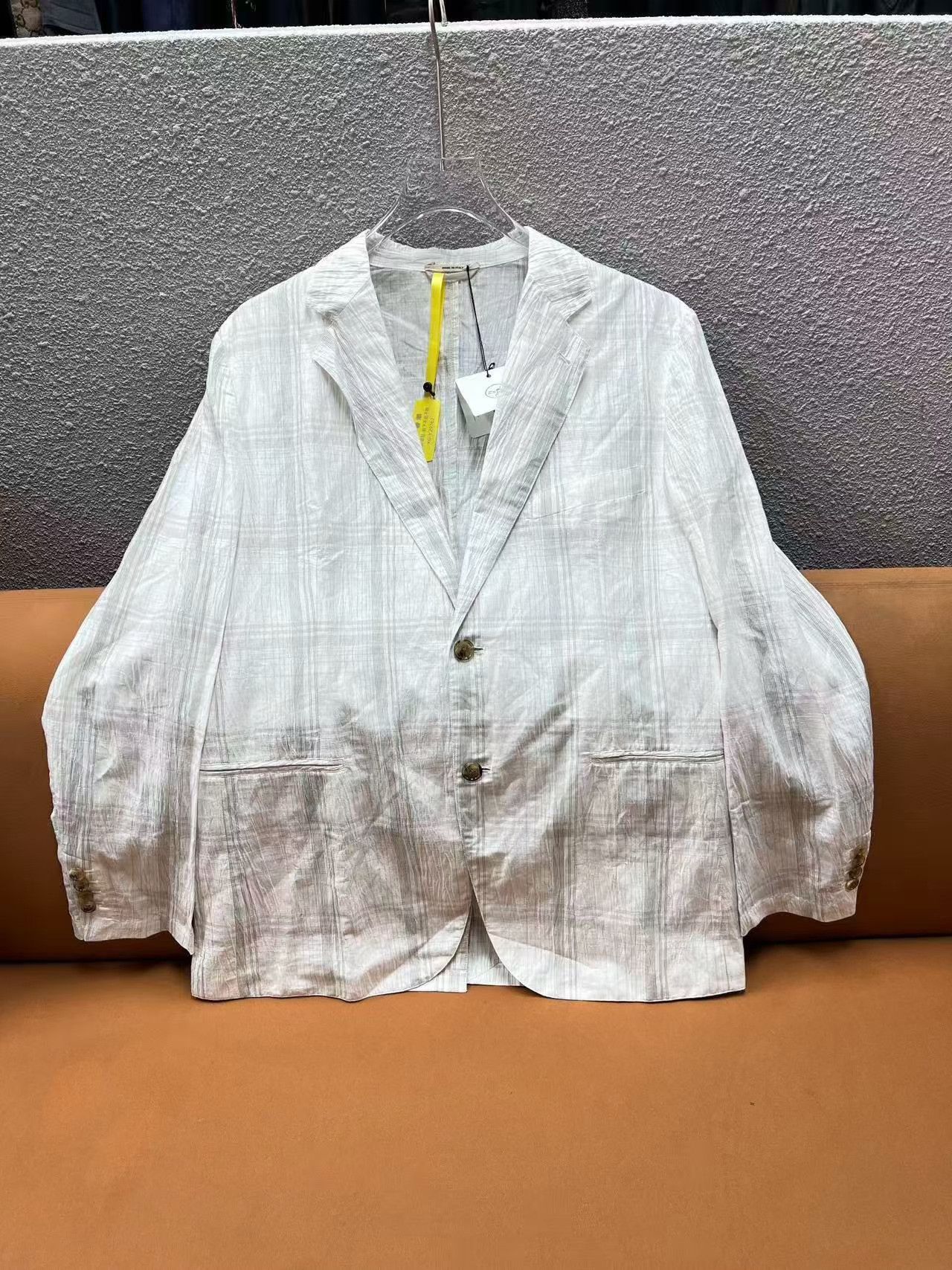 Hermes HERMES SS22 Carreaux Linen Check Blazer Size US S / EU 44-46 / 1 - 1 Thumbnail