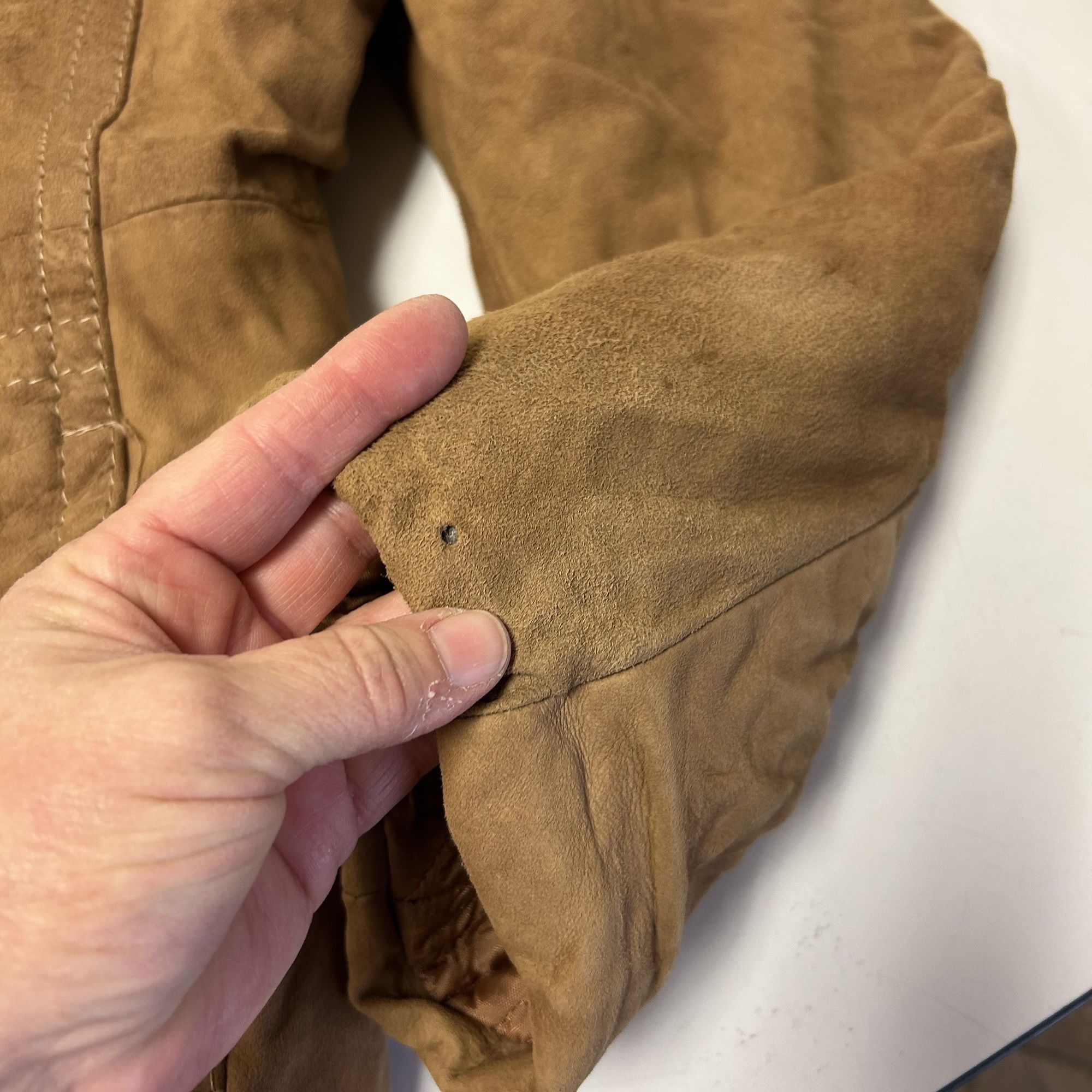 Other 70's Bunker Ramo Borg SHERPA Nubuck Leather Suede Jacket L Size US XL / EU 56 / 4 - 16 Thumbnail