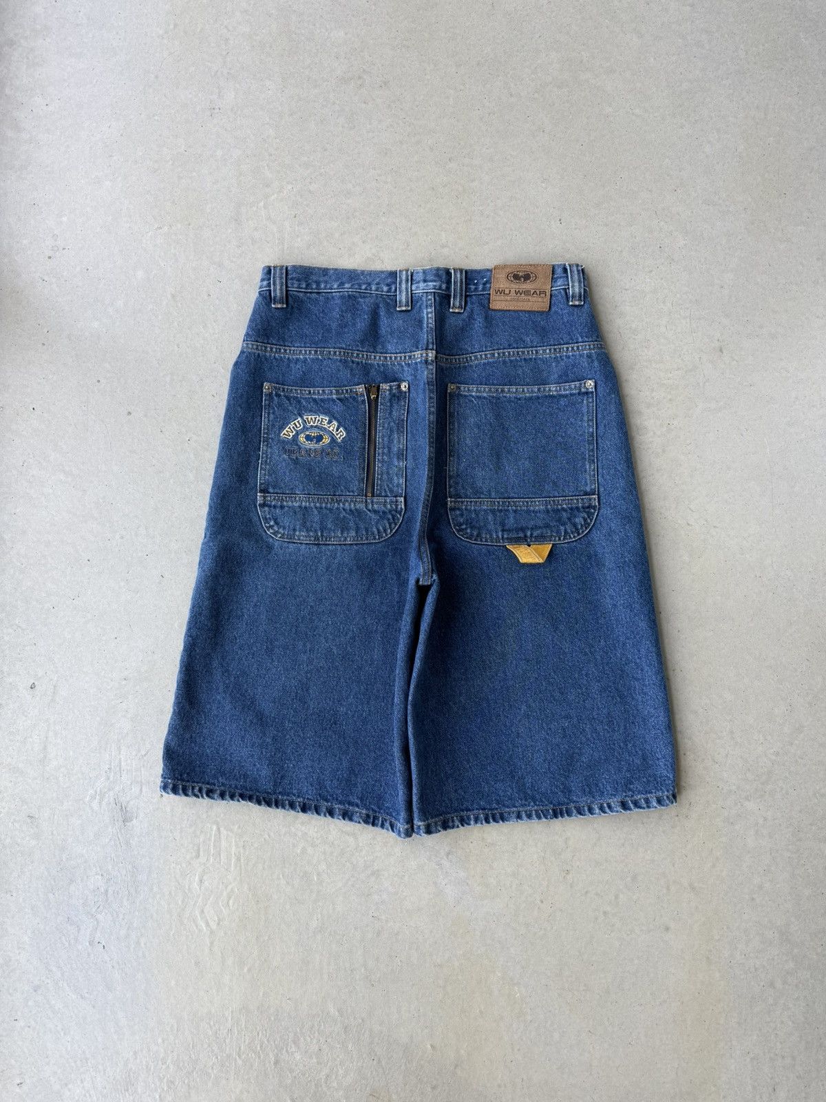 Vintage × Wu-Tang Clan Vintage Y2K Wuwear Embroidered Baggy Denim Jean Shorts Size US 36 / EU 52 - 1 Thumbnail