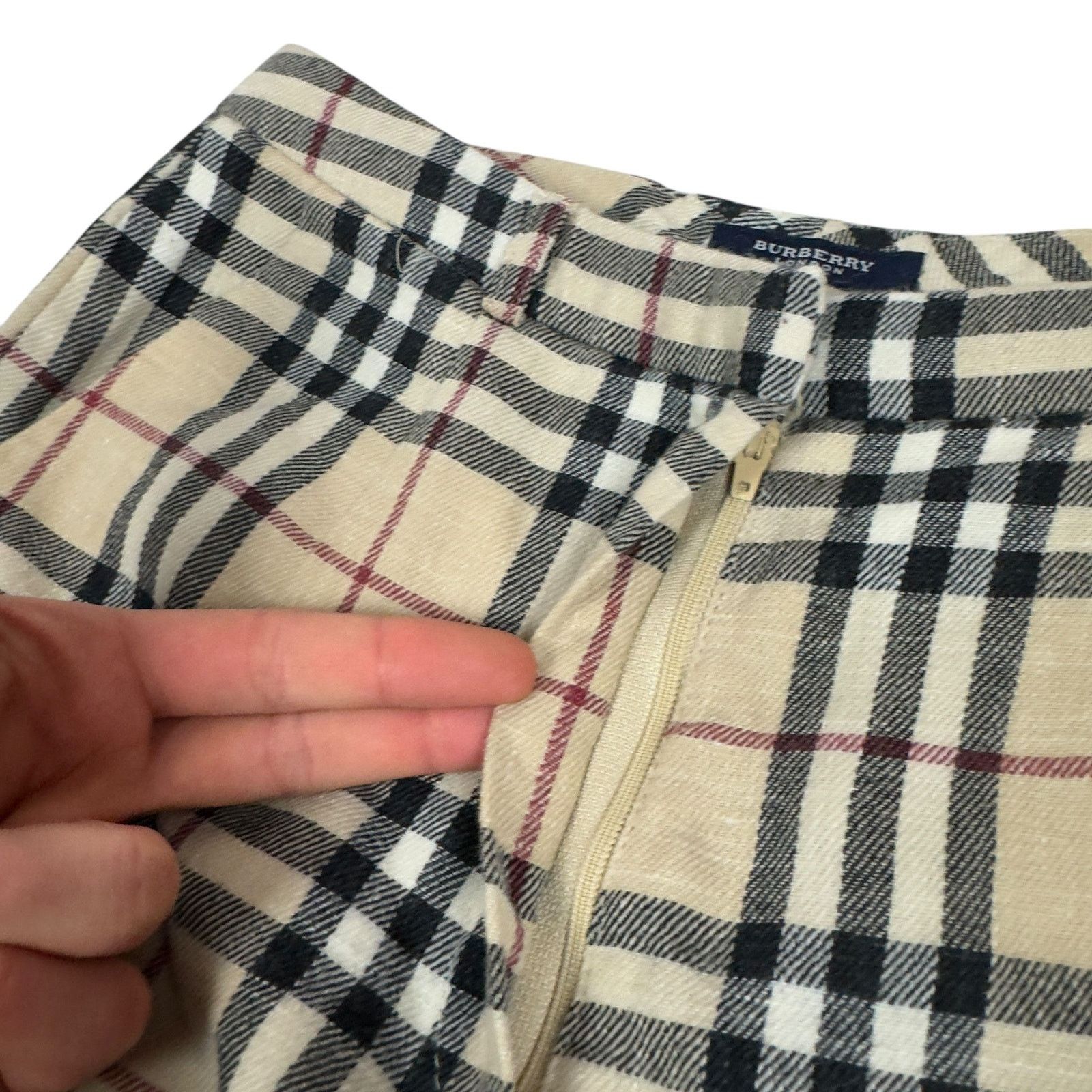 Burberry × Vintage Burberry London Beige Nova check Dress Pant 4 Size 27" / US 4 / IT 40 - 5 Thumbnail