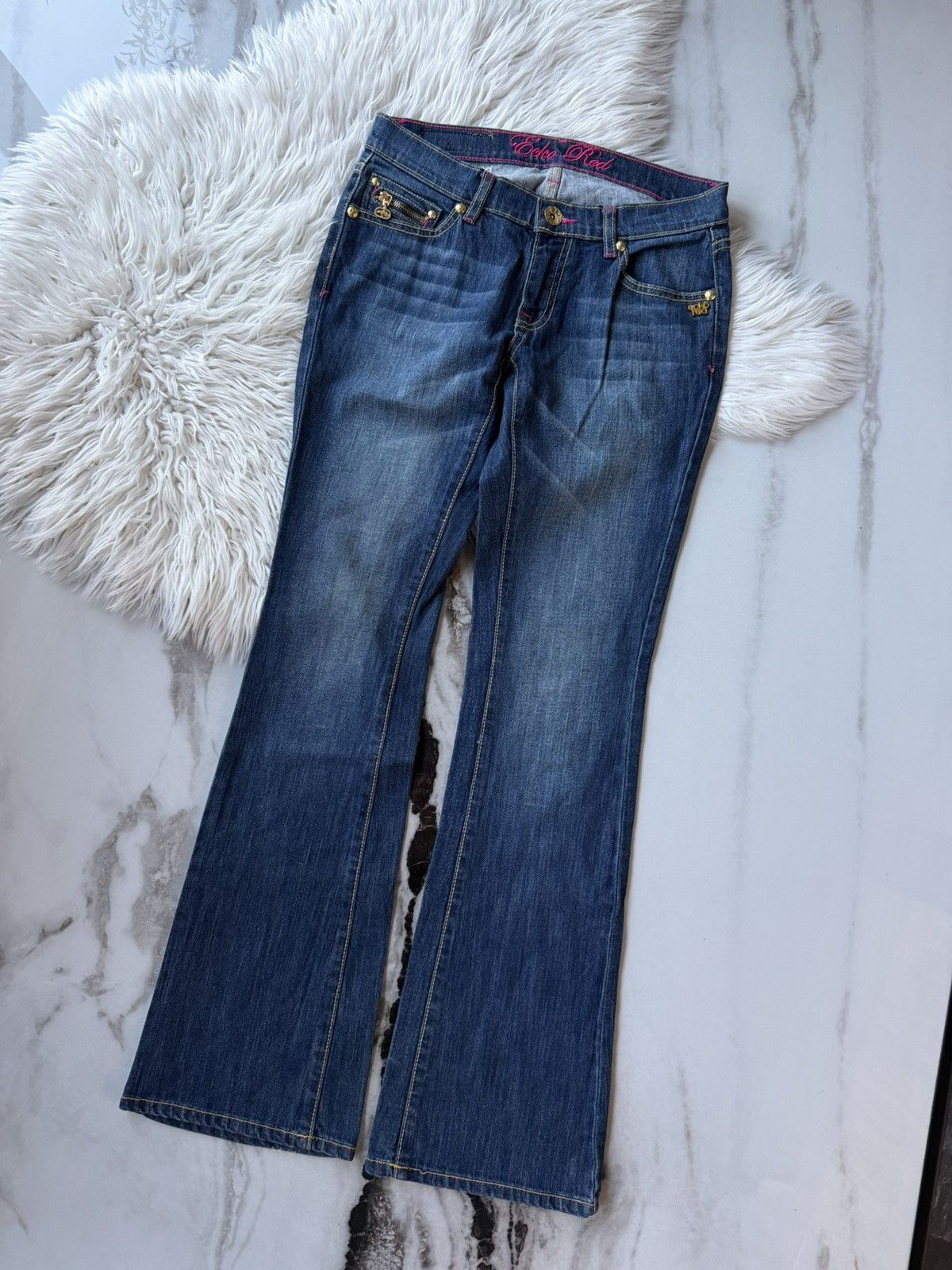 Ecko Unltd. Vintage Ecko Untld Y2K Flared Bootcut Jeans Japanesse Size 30" / US 8 / IT 44 - 1 Thumbnail