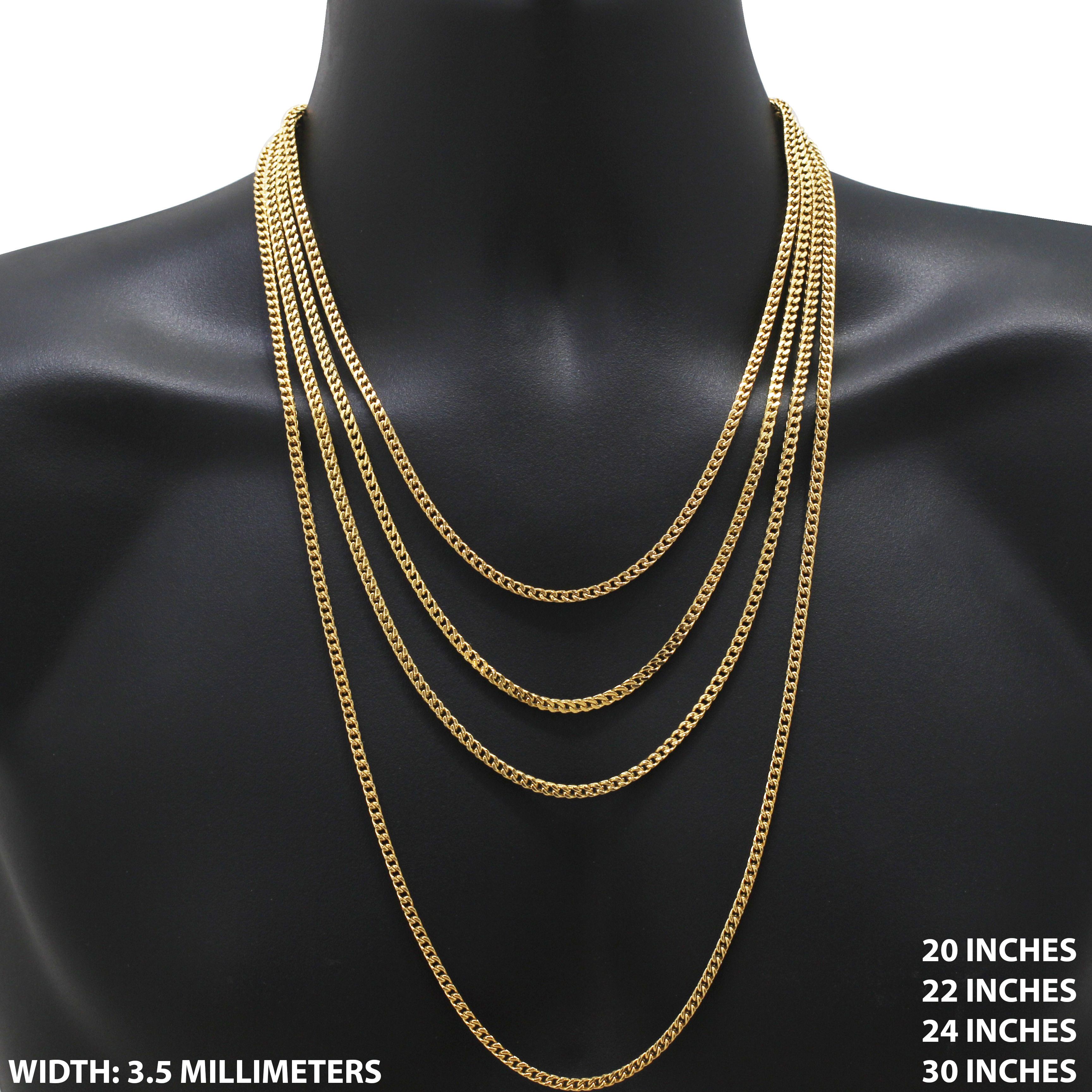 Other 316L SS 18k GP 3.5mm Franco Chain Necklace 24” Size ONE SIZE - 1 Thumbnail