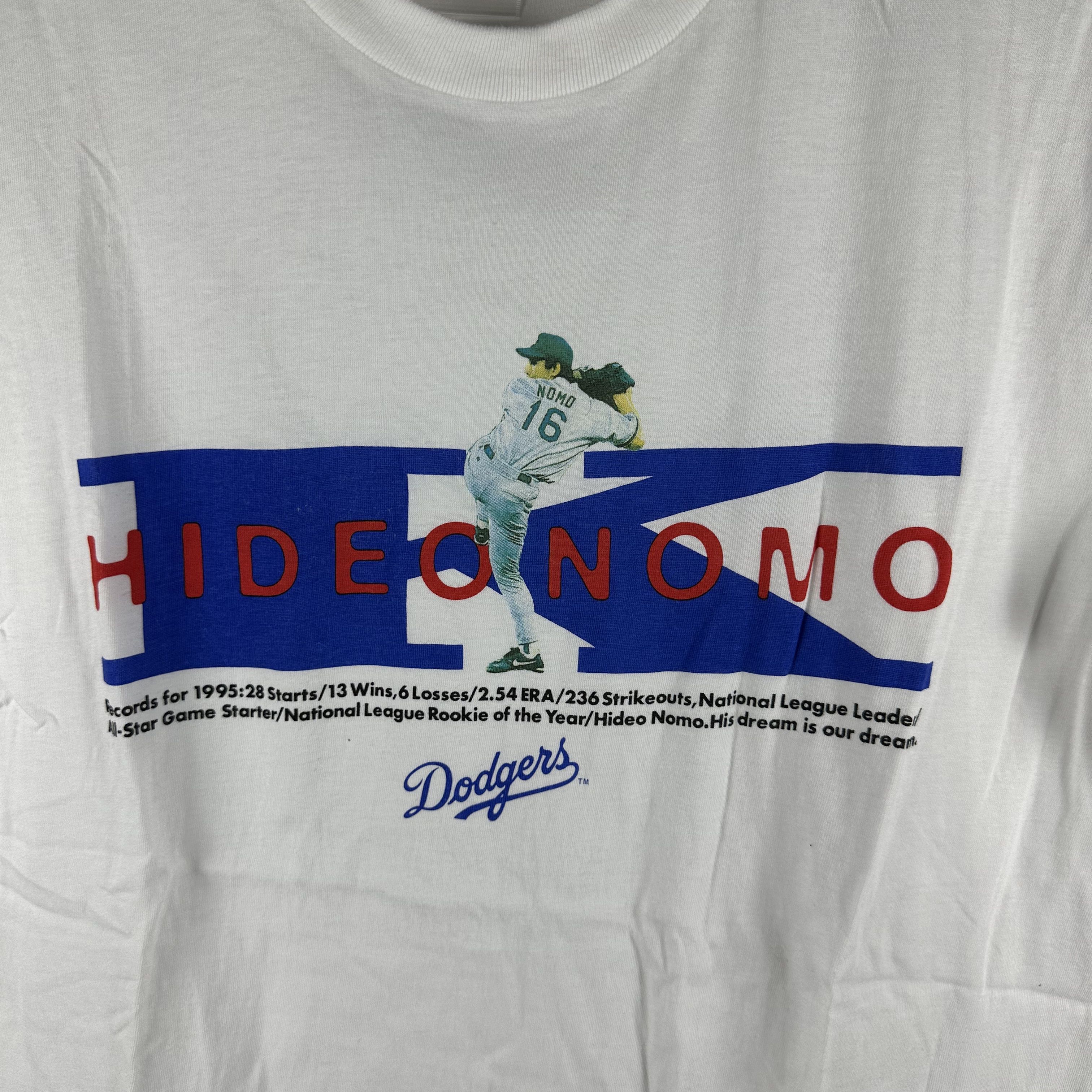 Vintage 1995 Hideo Nomo Los Angeles Dodgers MLB Records T-Shirt Size US L / EU 52-54 / 3 - 2 Thumbnail