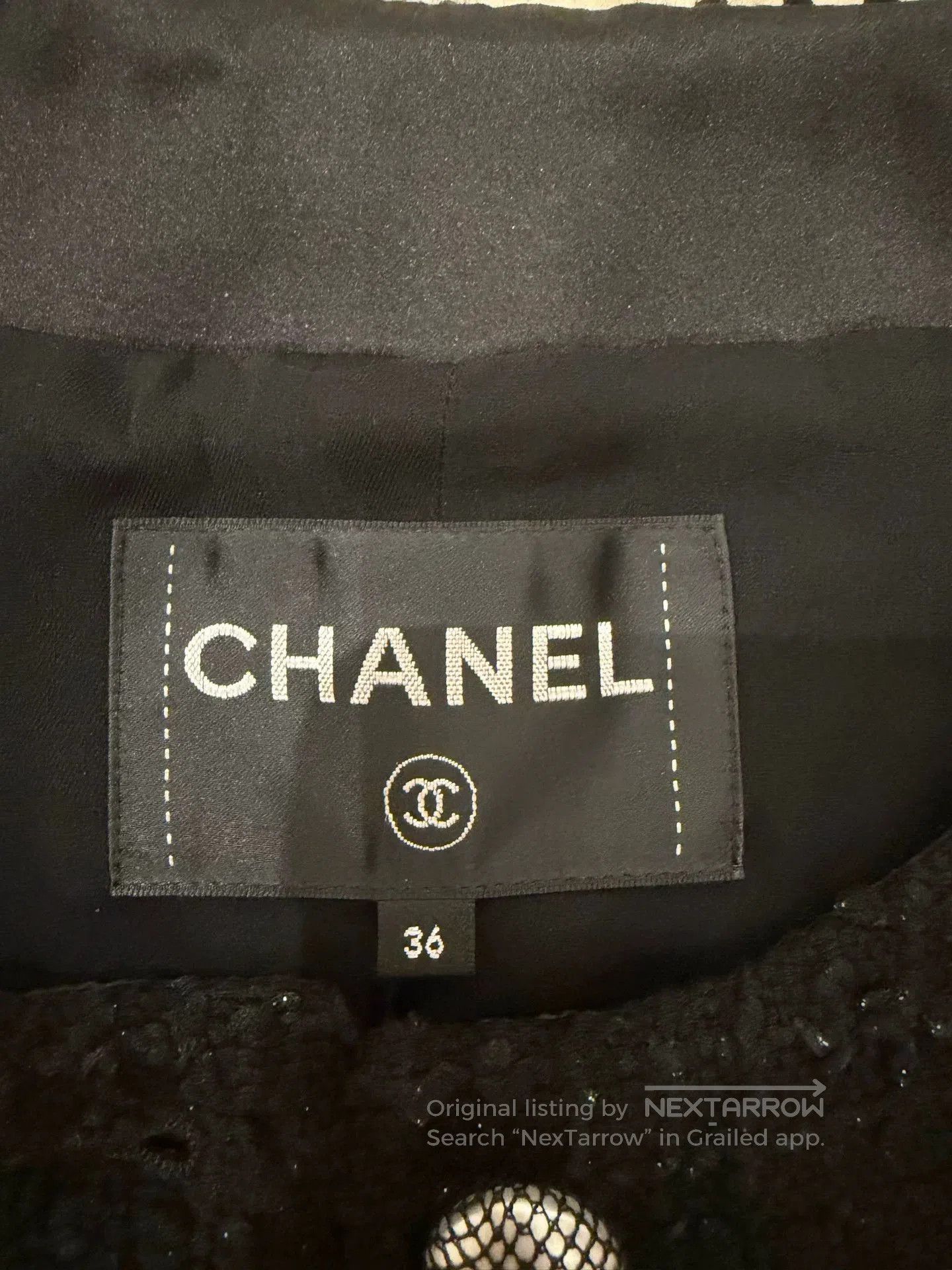 Chanel Chanel 22 Black Shimmer Fake Two-Piece Coat. Size US S / EU 44-46 / 1 - 3 Thumbnail