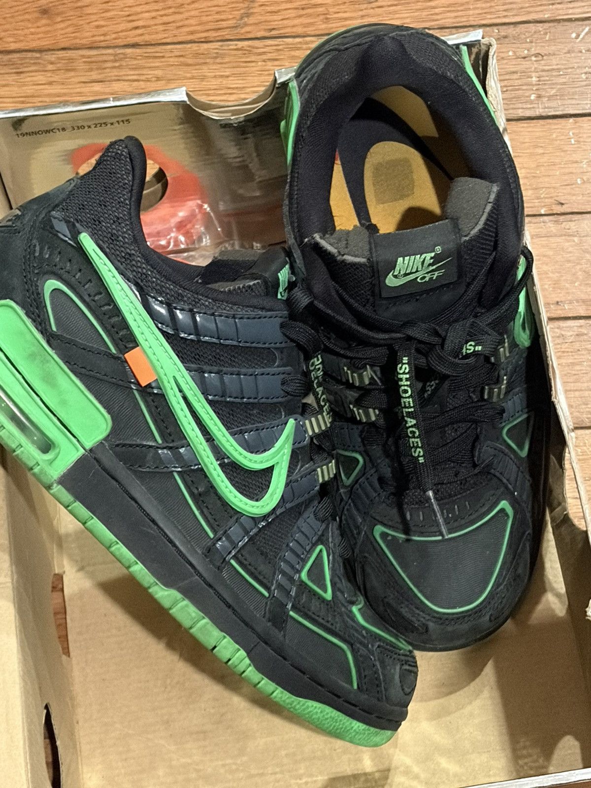 Nike Nike Air Rubber Dunk x Off-White Low Green Strike Size US 7.5 / IT 37.5 - 6 Thumbnail