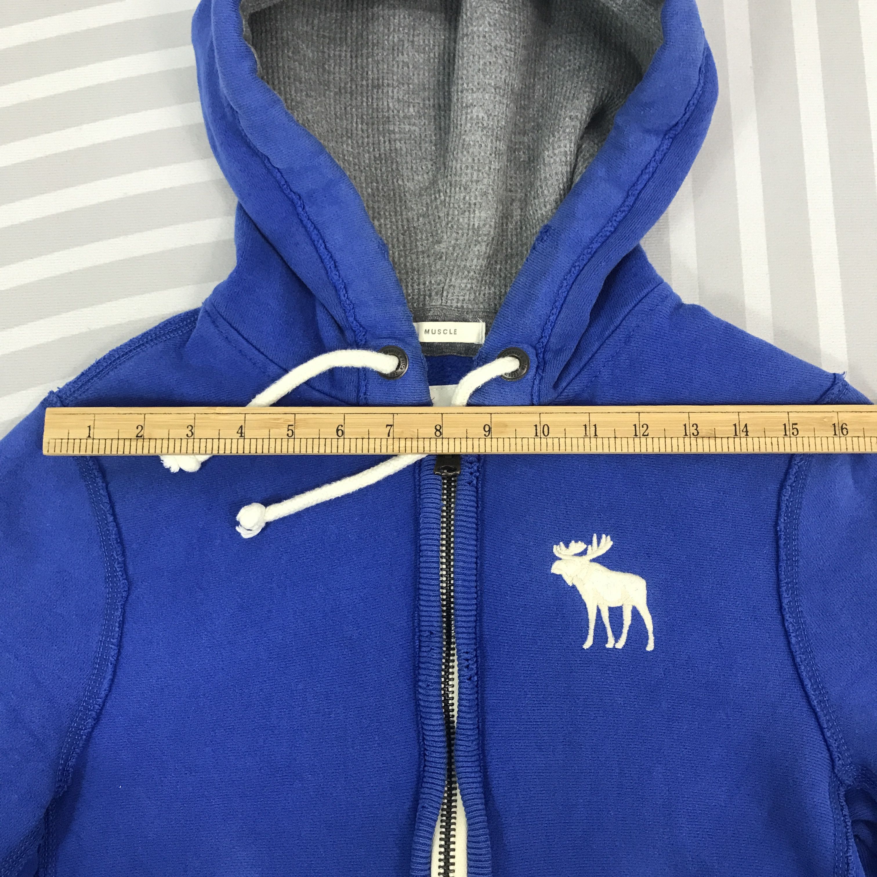 Abercrombie & Fitch × Vintage Vintage Abercrombie & Fitch Distressed blue hoodie Jacket Size US S / EU 44-46 / 1 - 5 Thumbnail