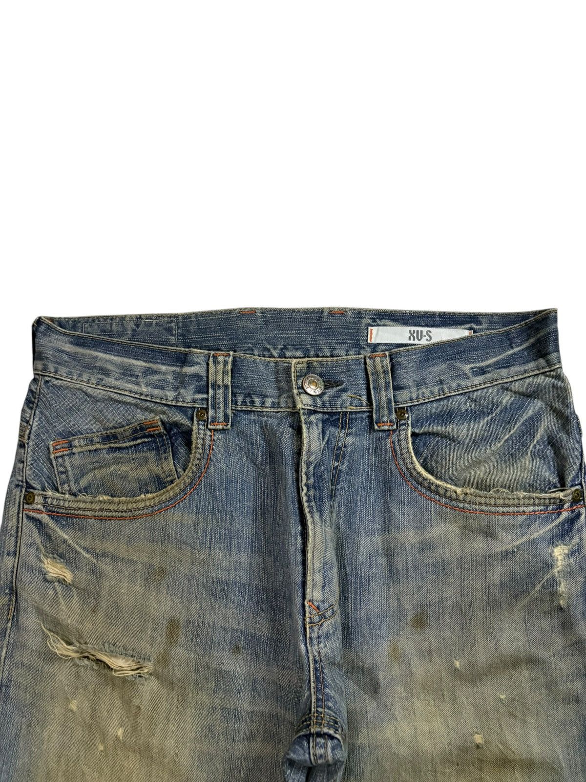 Edwin × Japanese Brand Exclusive Vintage Edwin XVS Mud Wash Distressed Baggy Jeans Size US 36 / EU 52 - 4 Thumbnail