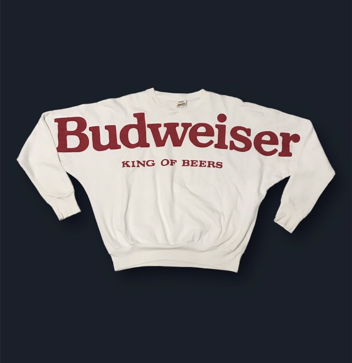 Budweiser × Vintage Vintage Budweiser by Brockum Sweatshirt Size US L / EU 52-54 / 3 - 1 Thumbnail