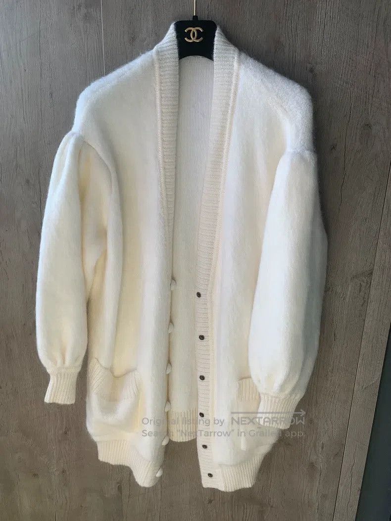 Fendi Fendi White knitted fleece coat Size XXS / US 00 / IT 34 - 1 Thumbnail