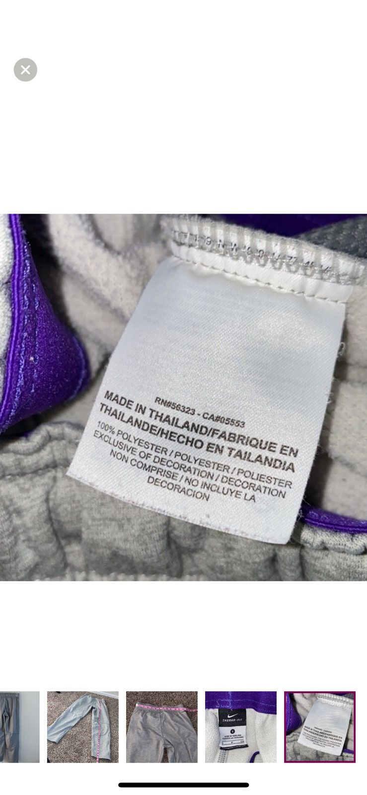 Nike Nike small grey just do it therma fit sweatpants Size 27" / US 4 / IT 40 - 6 Thumbnail