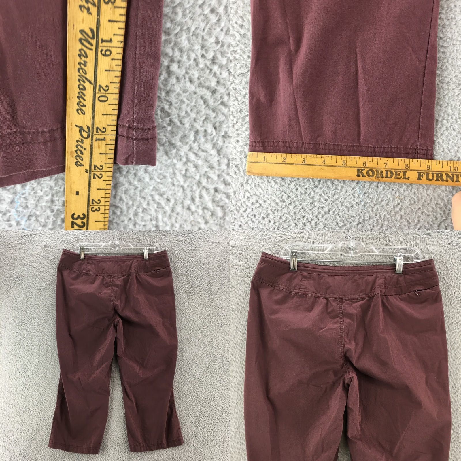 Vintage Woolrich Purple Cropped Pants Womens 12 Mid Rise Drawstring Zip Fly Side Pocket Size 34" / US 12 / IT 48 - 8 Thumbnail
