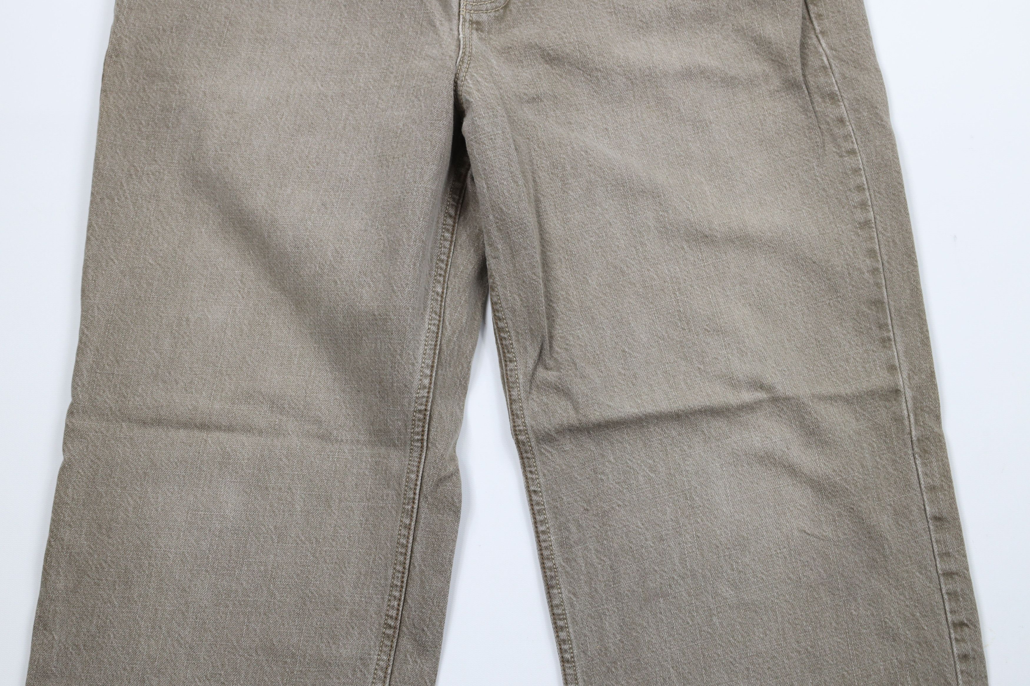 L.L. Bean × Vintage Vintage 90s LL Bean Fit Wide Leg Denim Jeans Beige Cotton Size US 34 / EU 50 - 3 Thumbnail