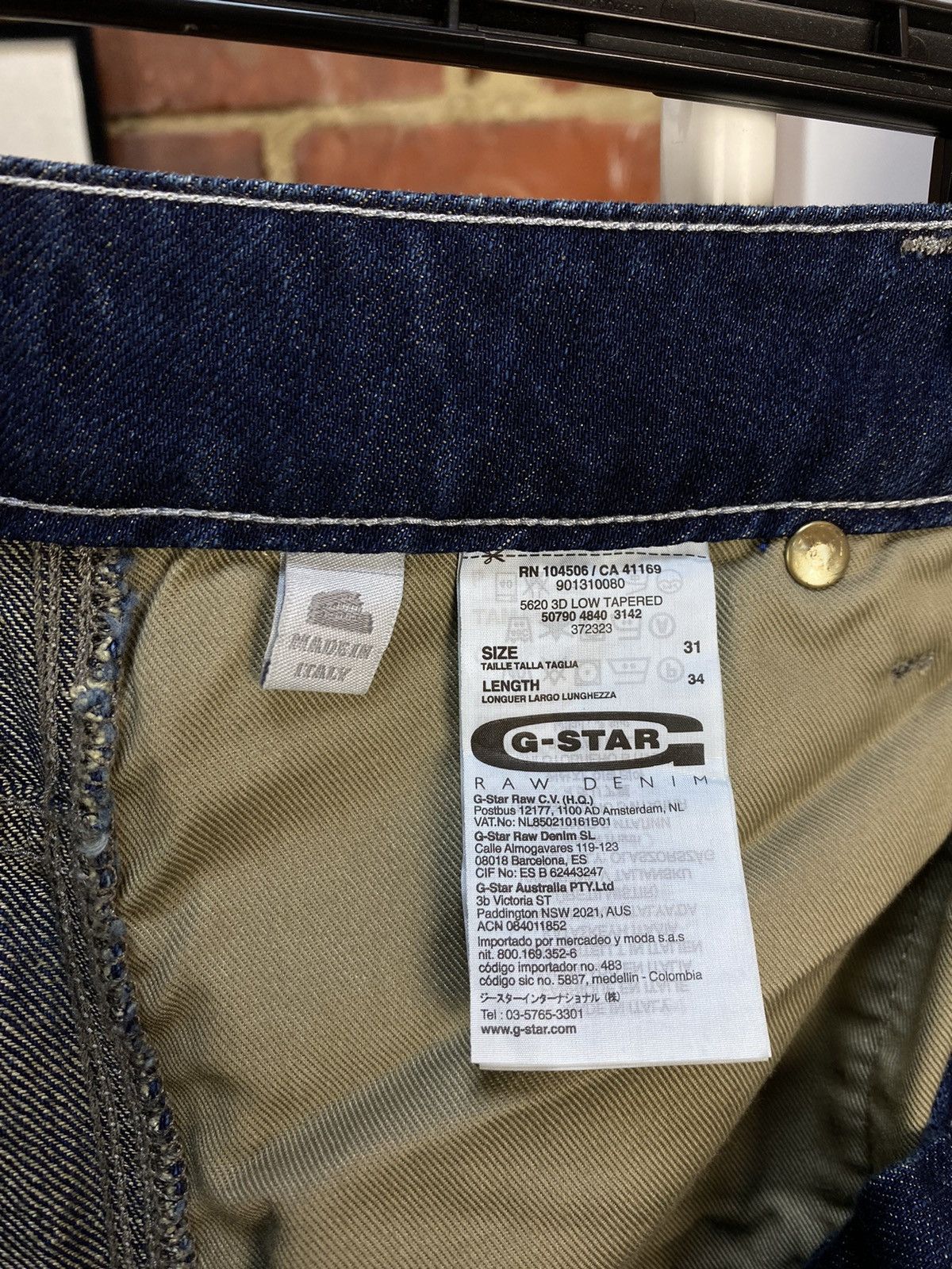 G-Star × Vintage NWT G-Star Raw 5620 3D Low Tapered Fit Denim Jeans Size US 31 - 10 Thumbnail