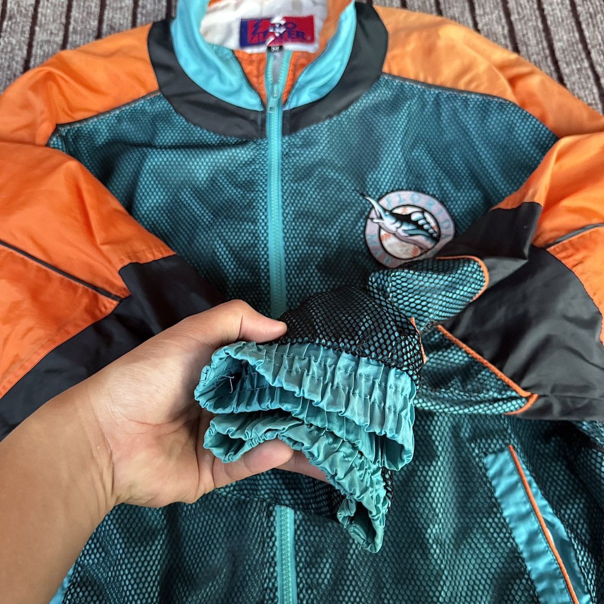 Other Vintage 90s Florida Marlins Pro Player Tag Windbreaker Size US XL / EU 56 / 4 - 6 Thumbnail