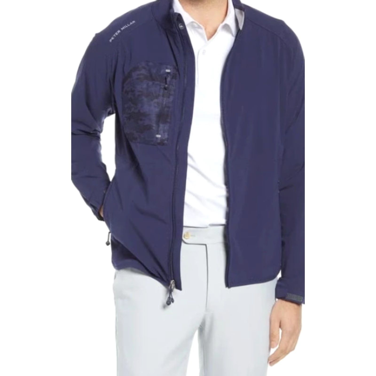 Peter Millar Peter Millar Flex Adapt Windcheater Shell Jacket Navy Men M Regular Zip Full Zip 4-Way Stretch Windbreaker Casual Workwear Golf Walking NWT Size US M / EU 48-50 / 2 - 2 Thumbnail