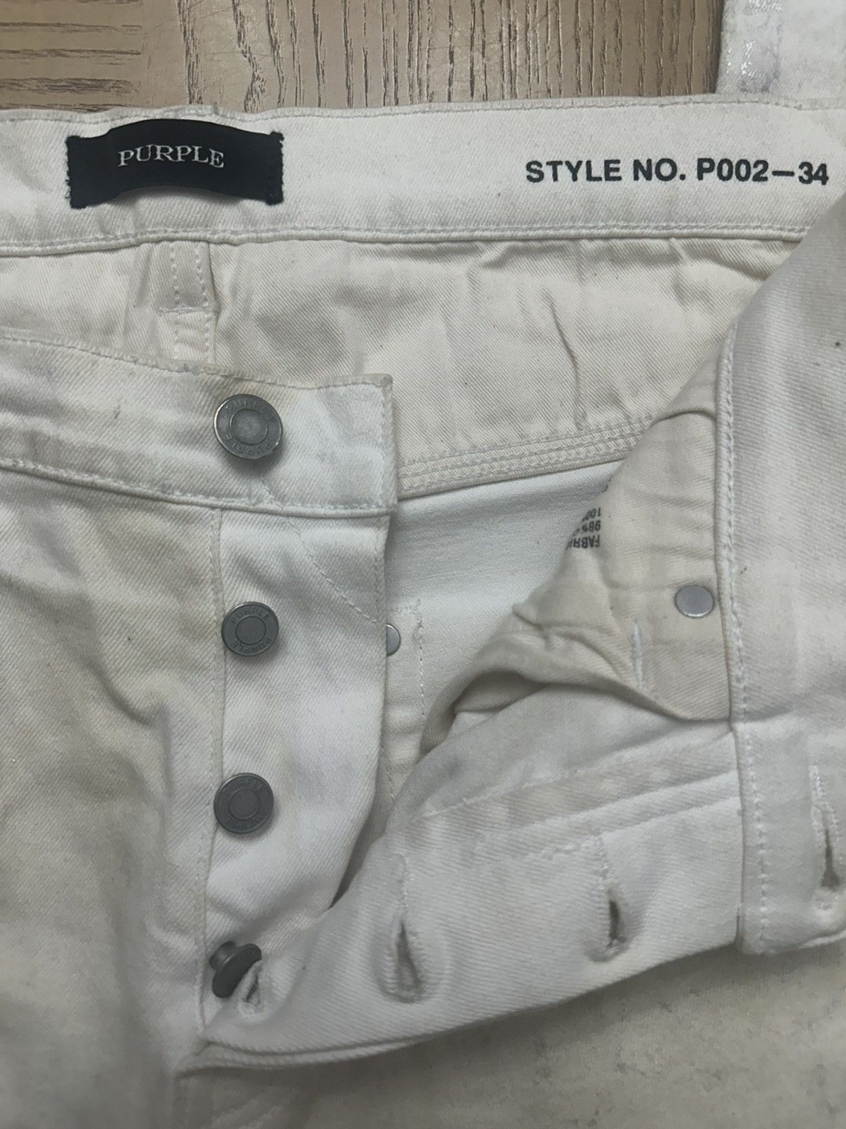 Purple Brand PURPLE BRAND P002 WHITE DIRTY RESIN BLOWOUT Size US 34 / EU 50 - 10 Thumbnail