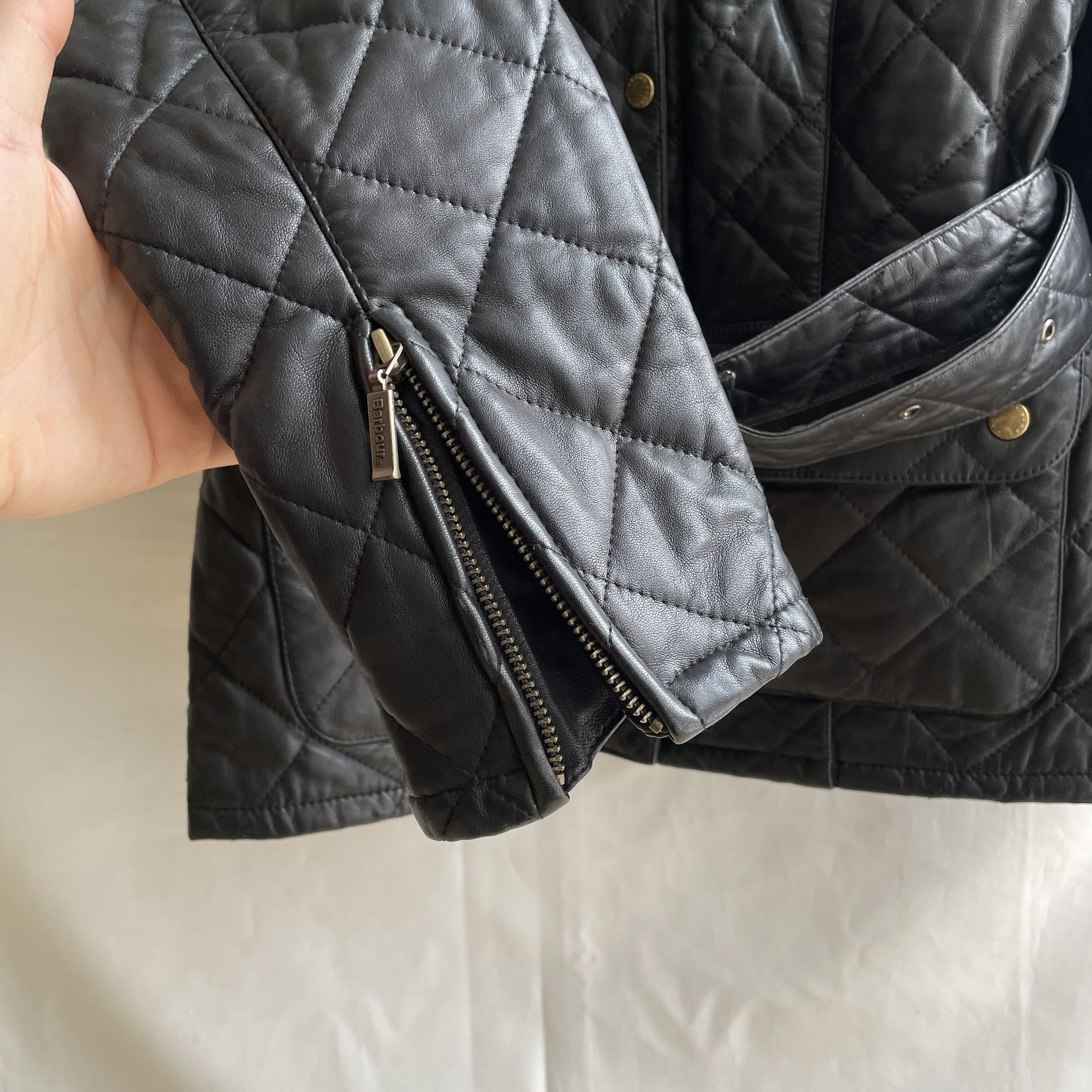 Barbour Barbour International Womens Nappa Leather Quilted Jacket Size M / US 6-8 / IT 42-44 - 9 Thumbnail