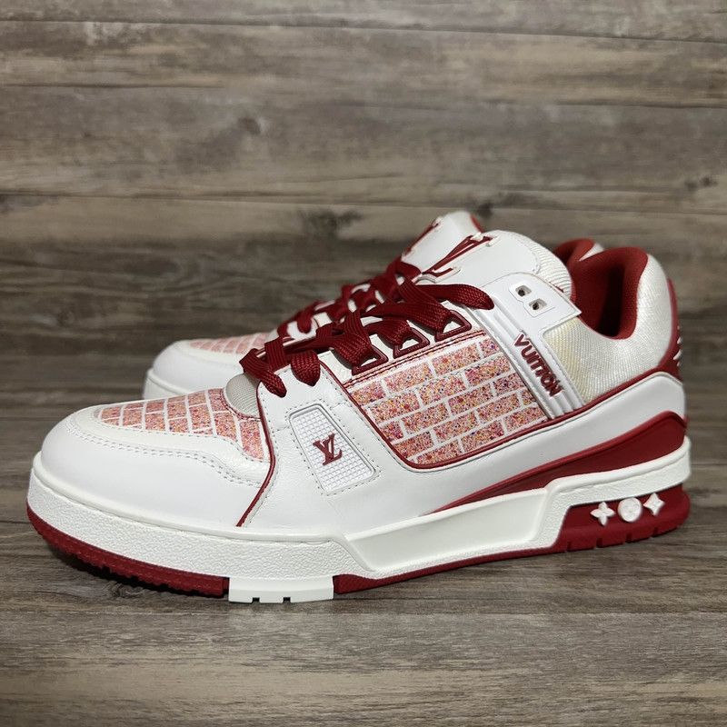 Louis Vuitton Louis Vuitton Pink Trainer Low-Top Sneakers 0079 Size US 9.5 / EU 42-43 - 1 Thumbnail