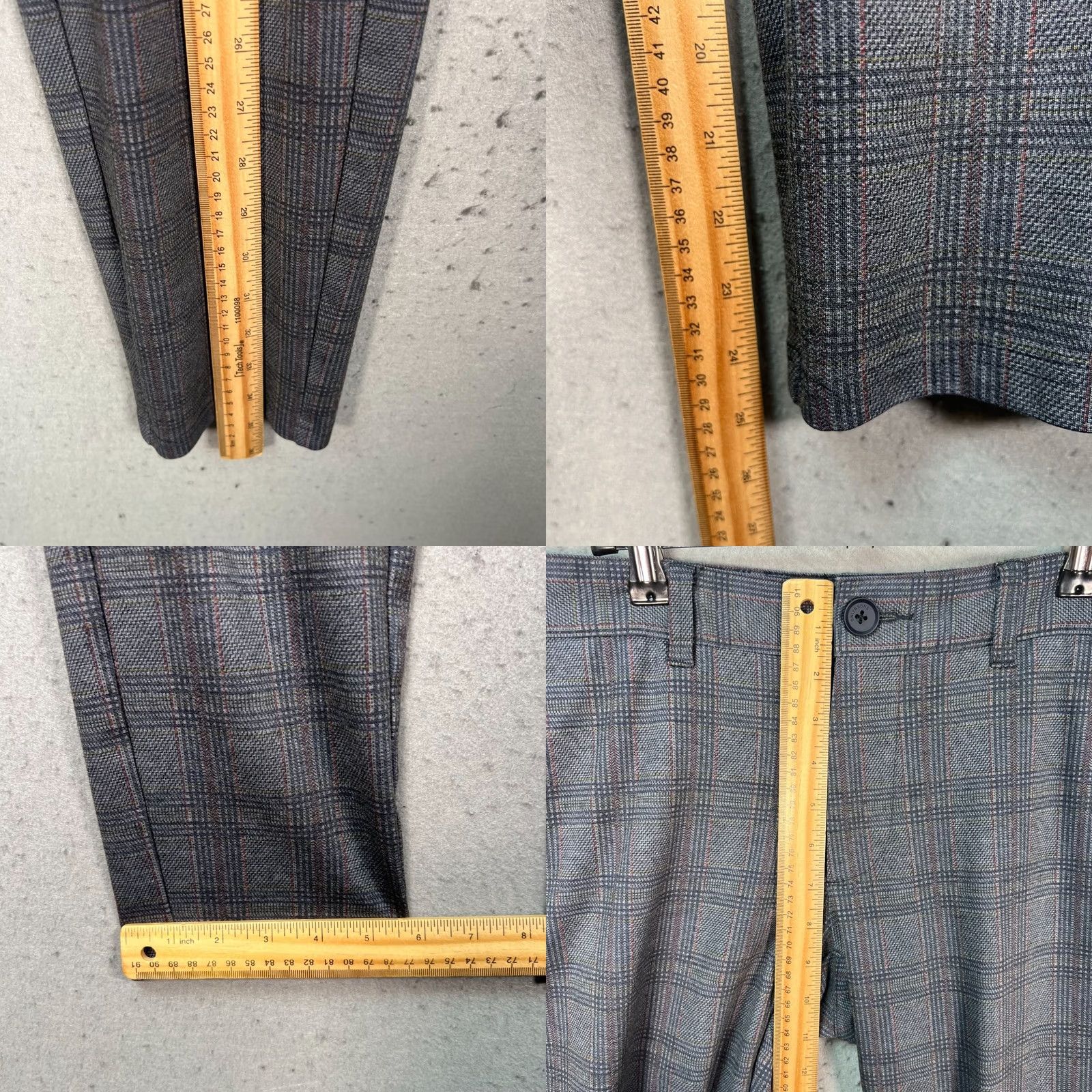 ONLY & SONS Only & Sons Mens Pants Tapered Fit 32x26 Gray Check Front Pockets Casual All Season Mens Size US 32 / EU 48 - 8 Thumbnail