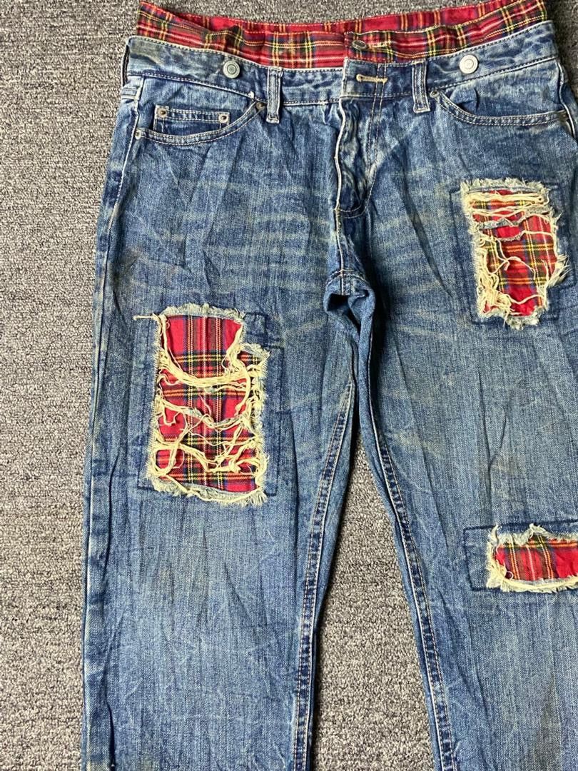 Japanese Brand Japanese Brand Distressed Denim Ripped Patchwork Jeans (137) Size US 31 - 10 Thumbnail