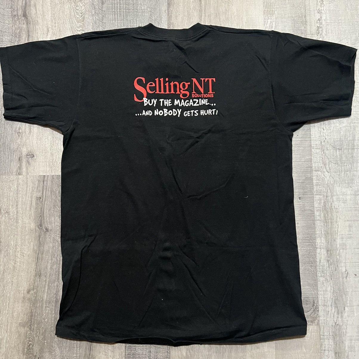 Fruit Of The Loom × Vintage VTG Windows NT Solutions Black Computer Tech T Shirt Size US XL / EU 56 / 4 - 2 Thumbnail