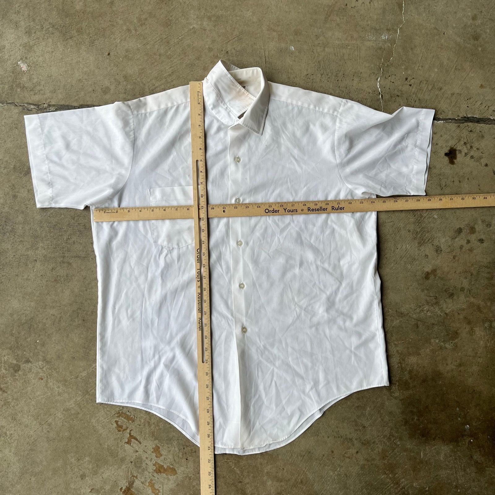 Vintage VINTAGE 60S WHITE BUTTONUP SHIRT MILITARY LARGE Size US L / EU 52-54 / 3 - 5 Thumbnail