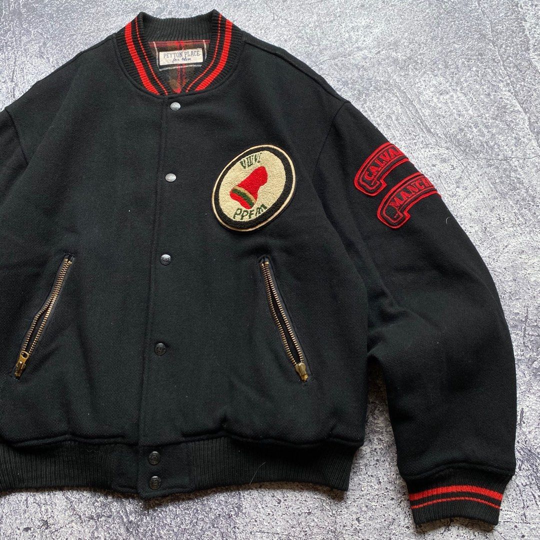 PPFM × Vintage Vintage PPFM Peyton Place Embroidered Varsity Jacket Size US L / EU 52-54 / 3 - 3 Thumbnail