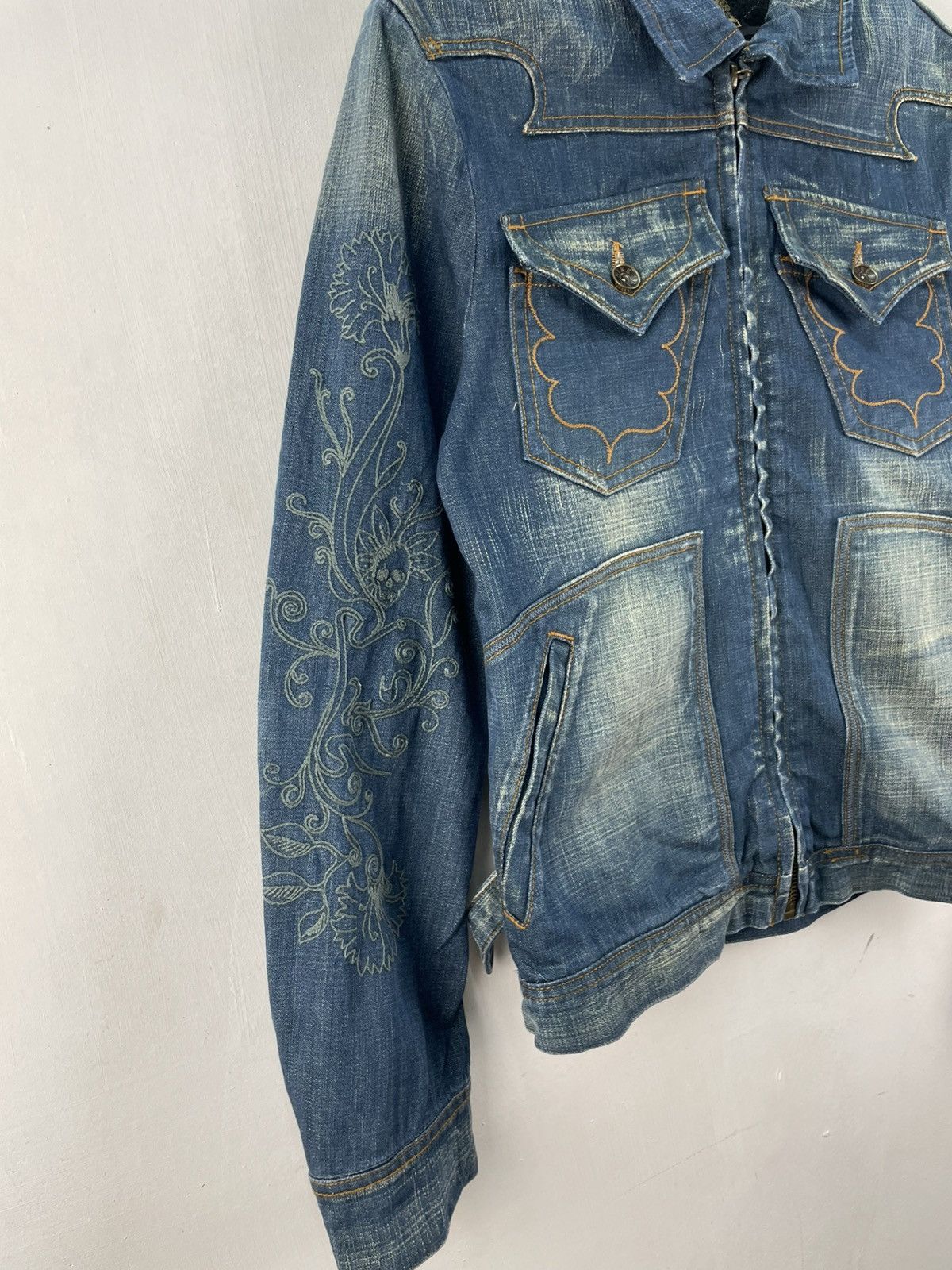 Nine Lives × Vintage Vintage Nine Lives Denim Jacket Faded Wash Rabbit Fur Lining Size US M / EU 48-50 / 2 - 8 Thumbnail
