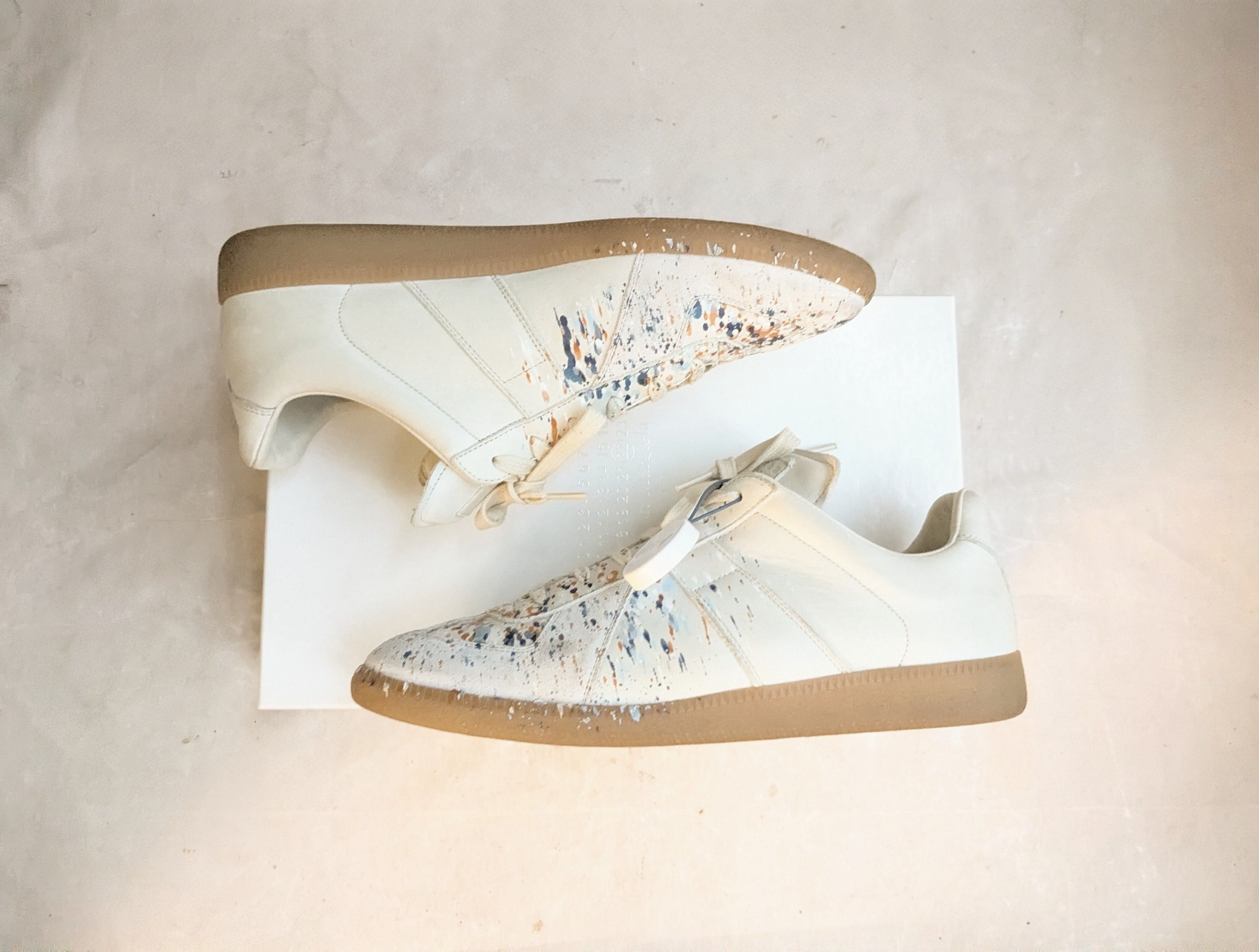 Maison Margiela Maison Margiela Replica GAT Paint Splatter Gray 10 43 Size US 10 / EU 43 - 1 Thumbnail