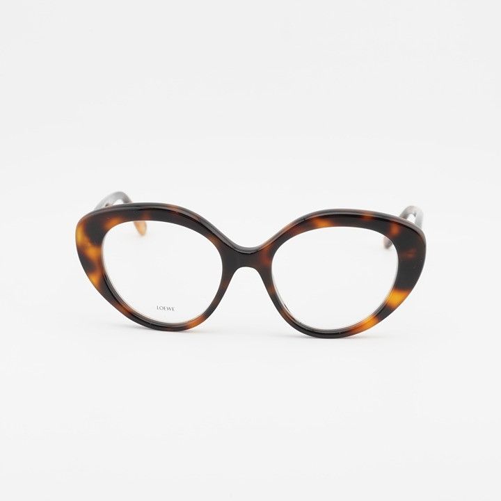 Loewe Loewe LW50088I 052 Eyeglasses Dark Havana 52mm Cat Eye Frame Size ONE SIZE - 3 Thumbnail