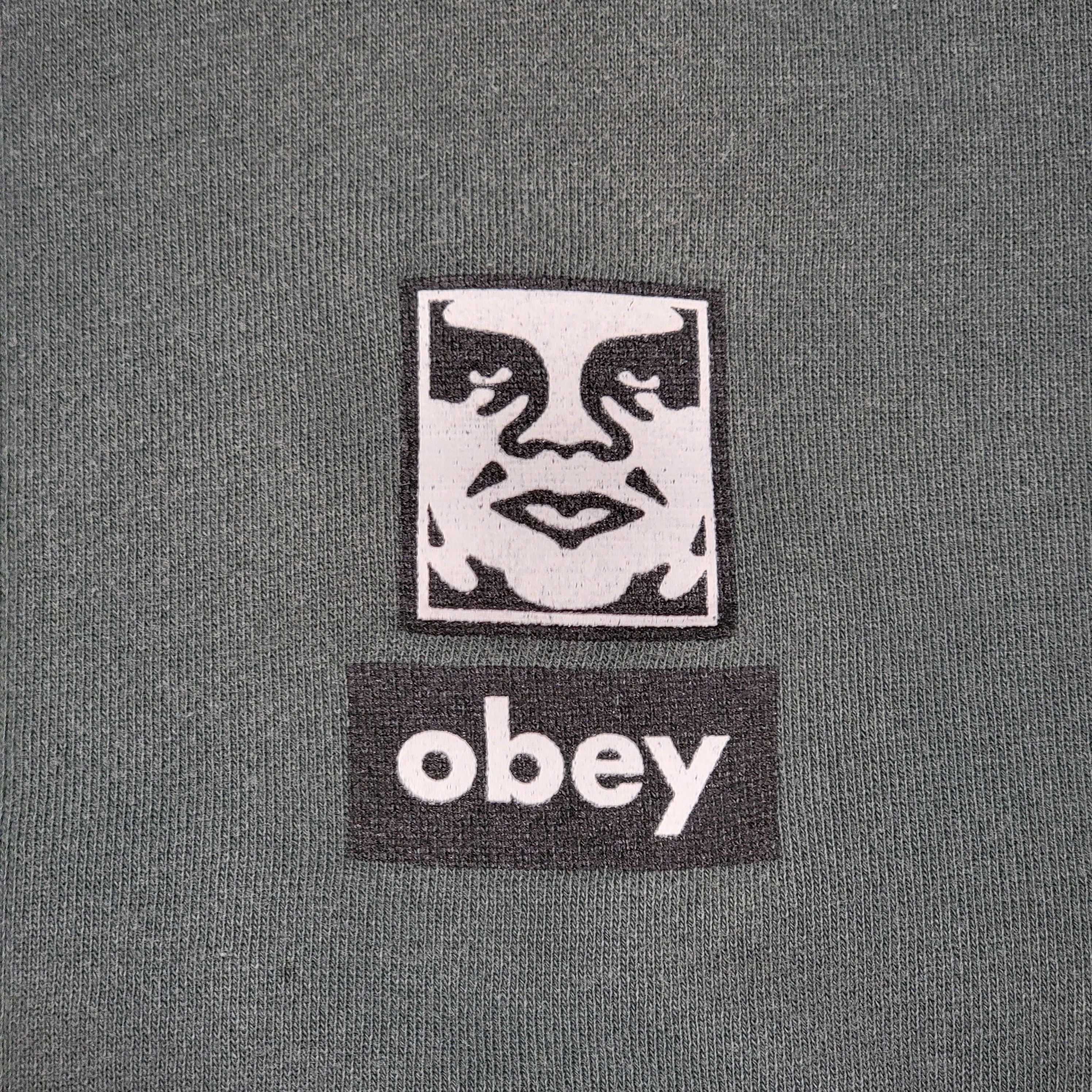 Obey Obey LS Pullover Dark Green Hoodie - Size Small Size S / US 4 / IT 40 - 3 Thumbnail