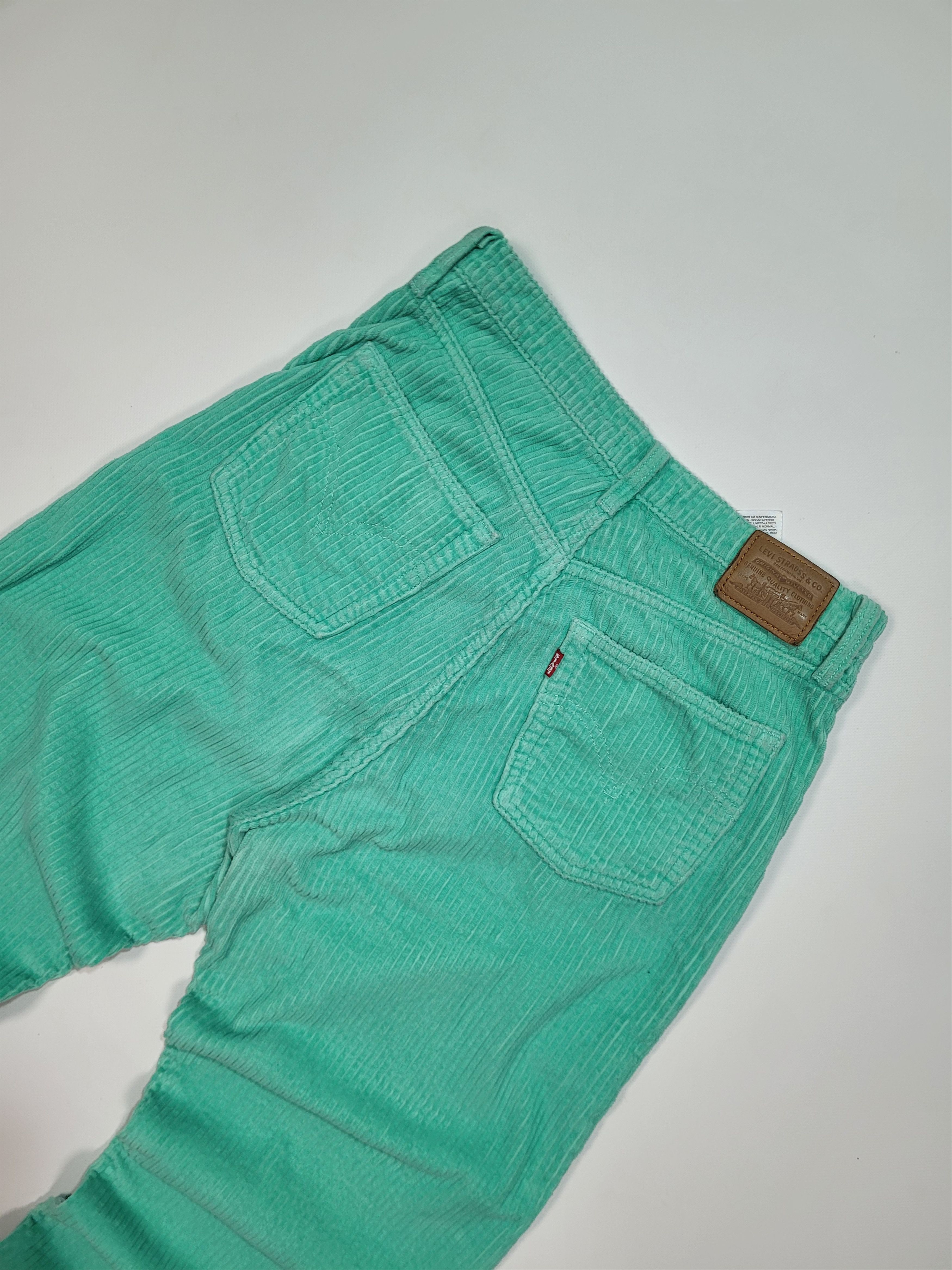 Levi's Levis Aqua Mint Corduroy Ribcage Straight Ankle Pants Size 30" / US 8 / IT 44 - 6 Thumbnail