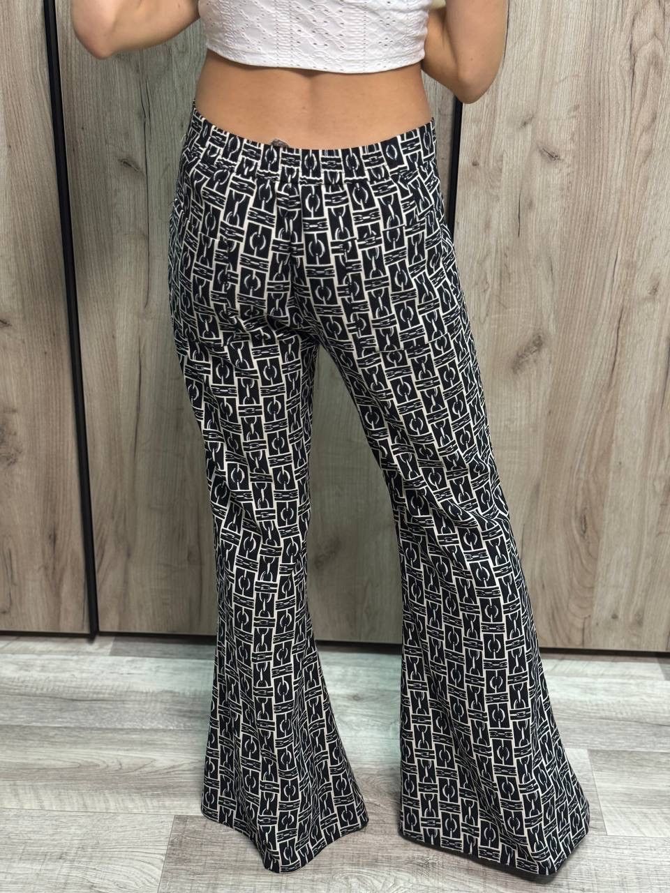 Le Grande Bleu (L.G.B.) Women’s Zara Flared Pants Size S 00s Hype Trend Size 26" / US 2 / IT 38 - 4 Thumbnail