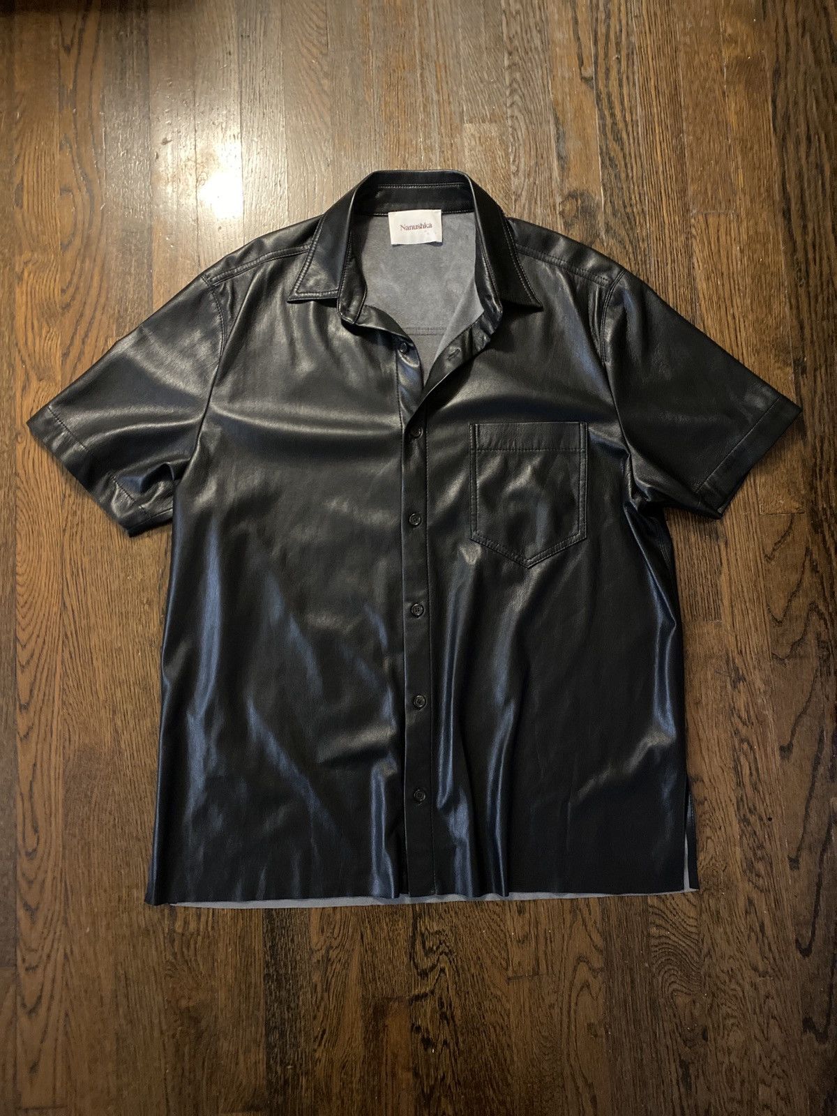 Nanushka Nanushka Camp faux-leather shirt Size Medium Size US M / EU 48-50 / 2 - 1 Thumbnail