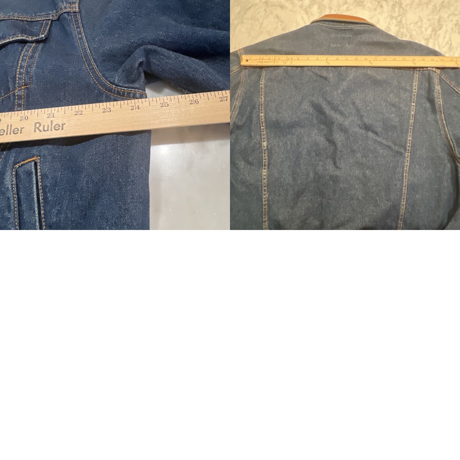 Vintage Ely Outerwear Blue Jean Jacket Men’s XL Chore Western Denim Cotton Collar Leather Biker 80s Cowboy Rancher Coat Jacket Men Size US 36 / EU 52 - 9 Thumbnail
