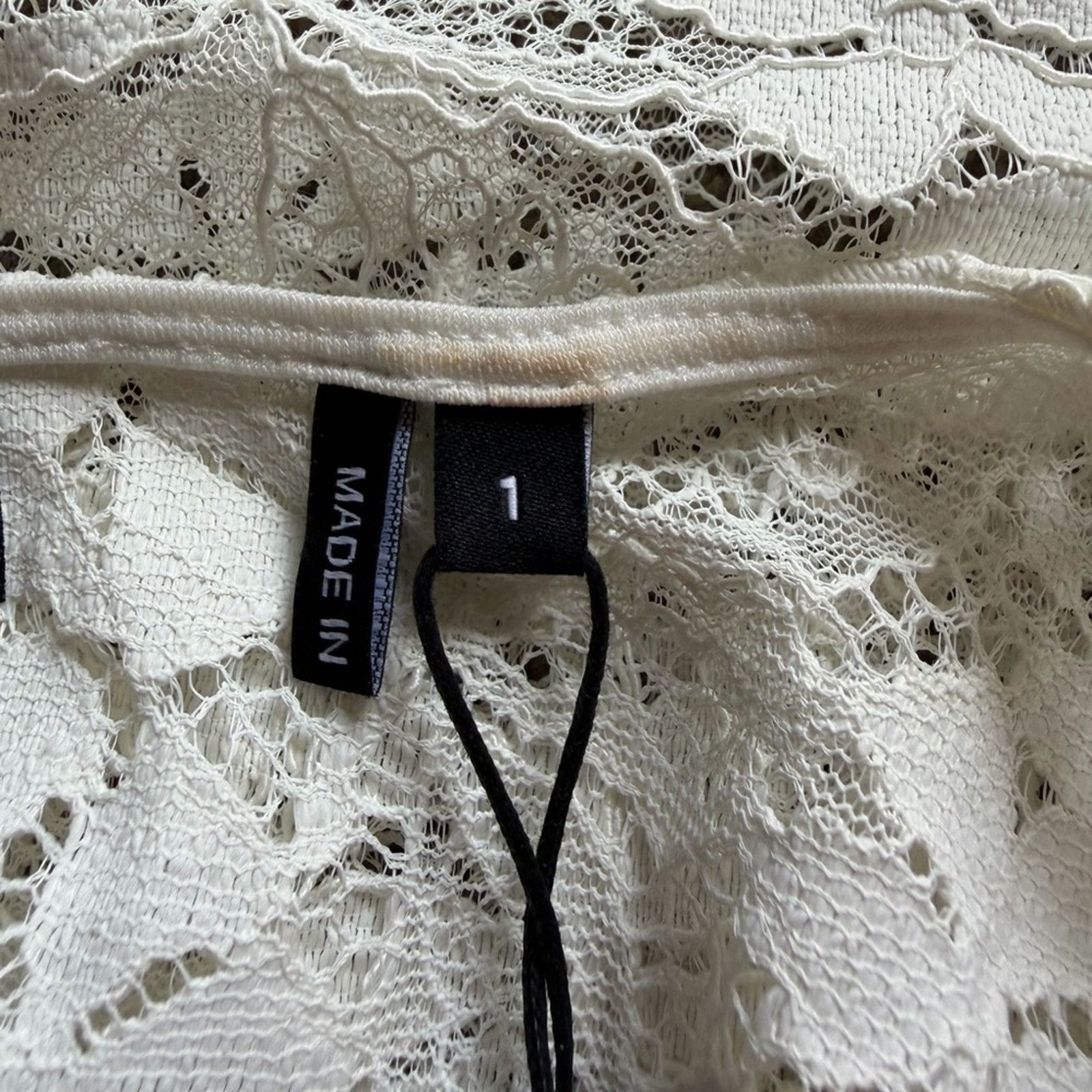 The Kooples The Kooples Stretch Lace Fitted Tank OffWhite Round Sz 1 NWT Size S / US 4 / IT 40 - 9 Thumbnail