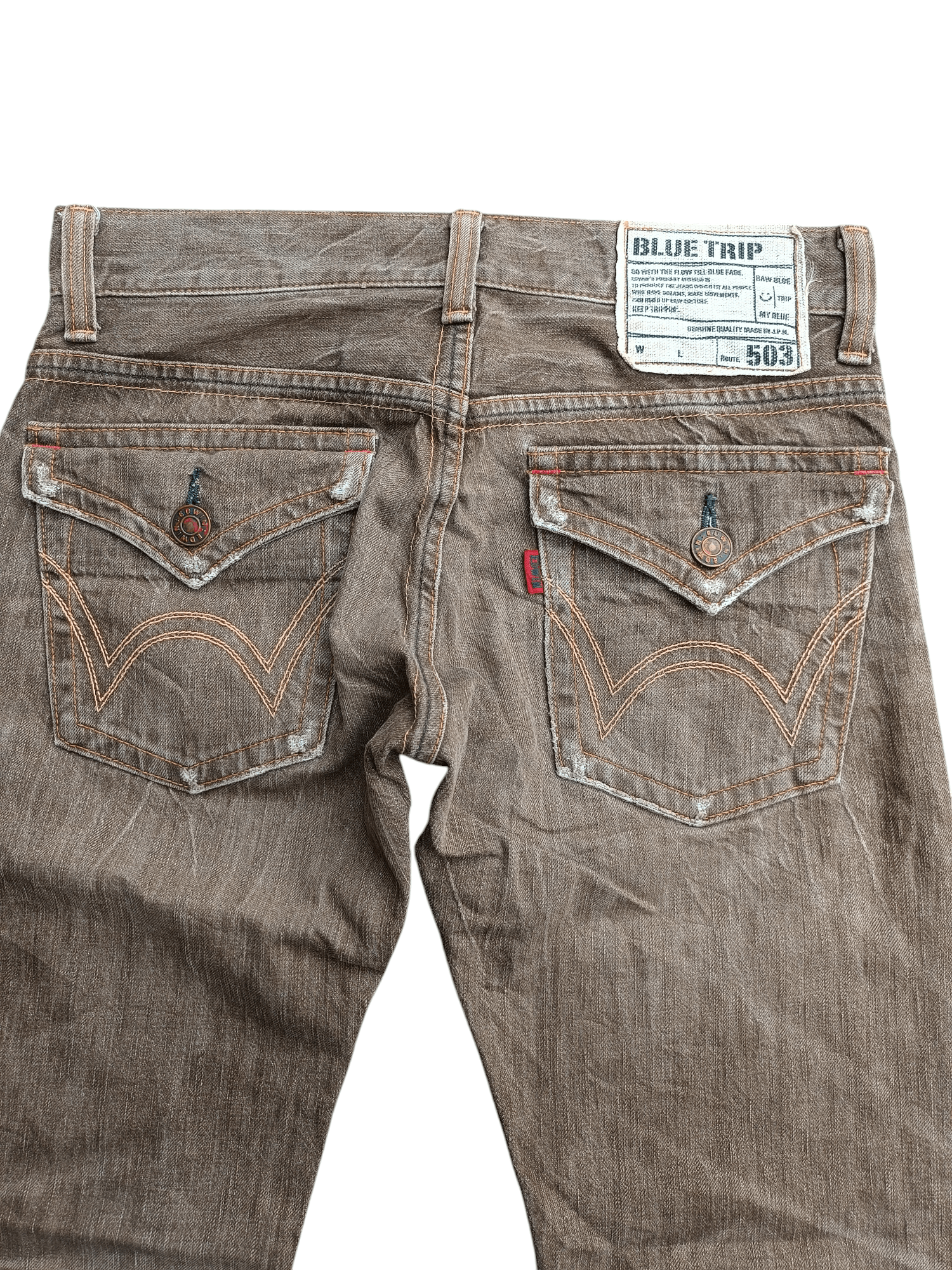 Edwin Flare 90s Style Edwin 503 Flare Blue Trip Faded Jeans Size US 32 / EU 48 - 12 Thumbnail