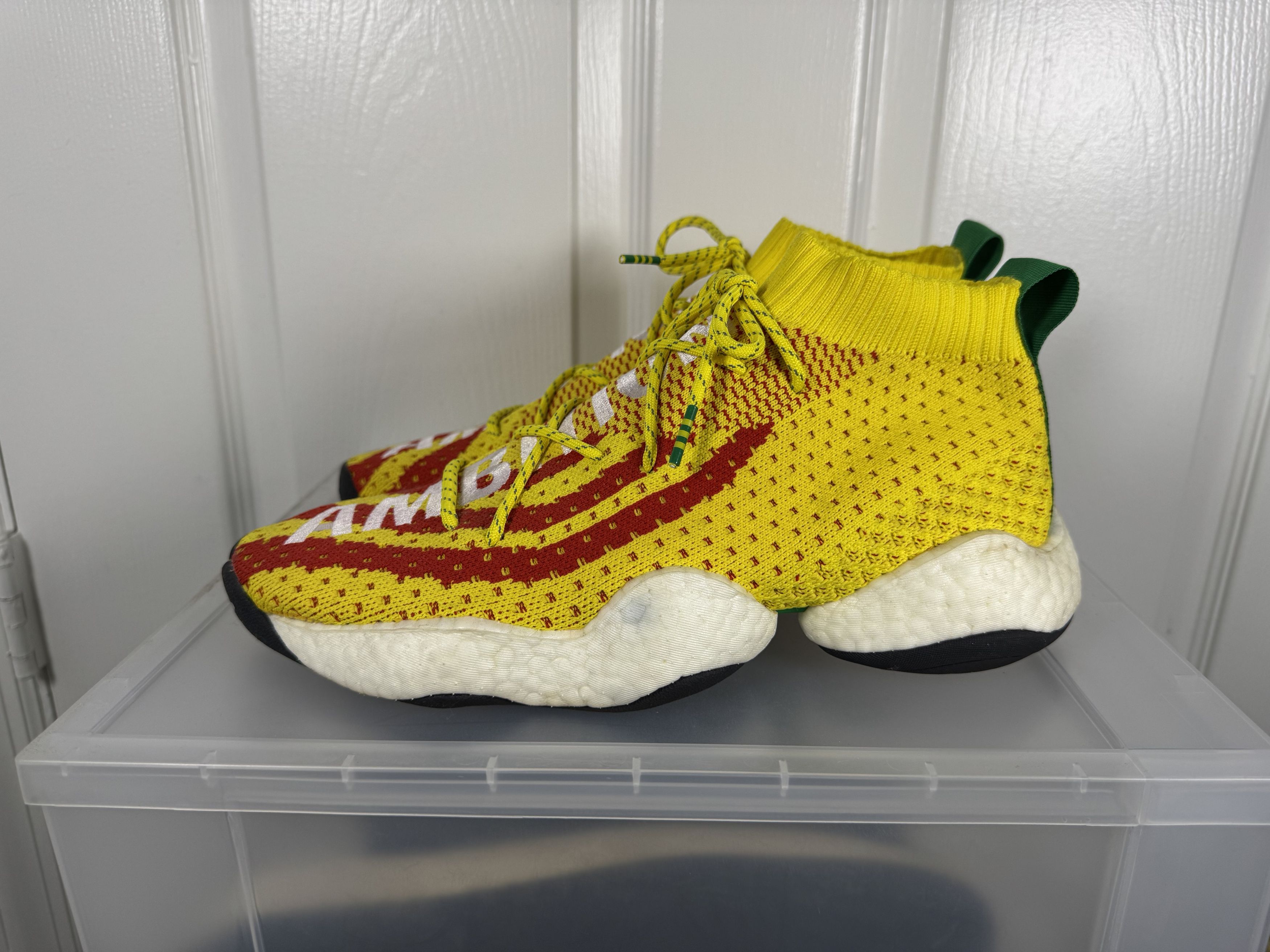 Adidas × Pharrell HUMANRACE Crazy BYW Ambition Yellow Red Size US 9.5 / EU 42-43 - 2 Thumbnail