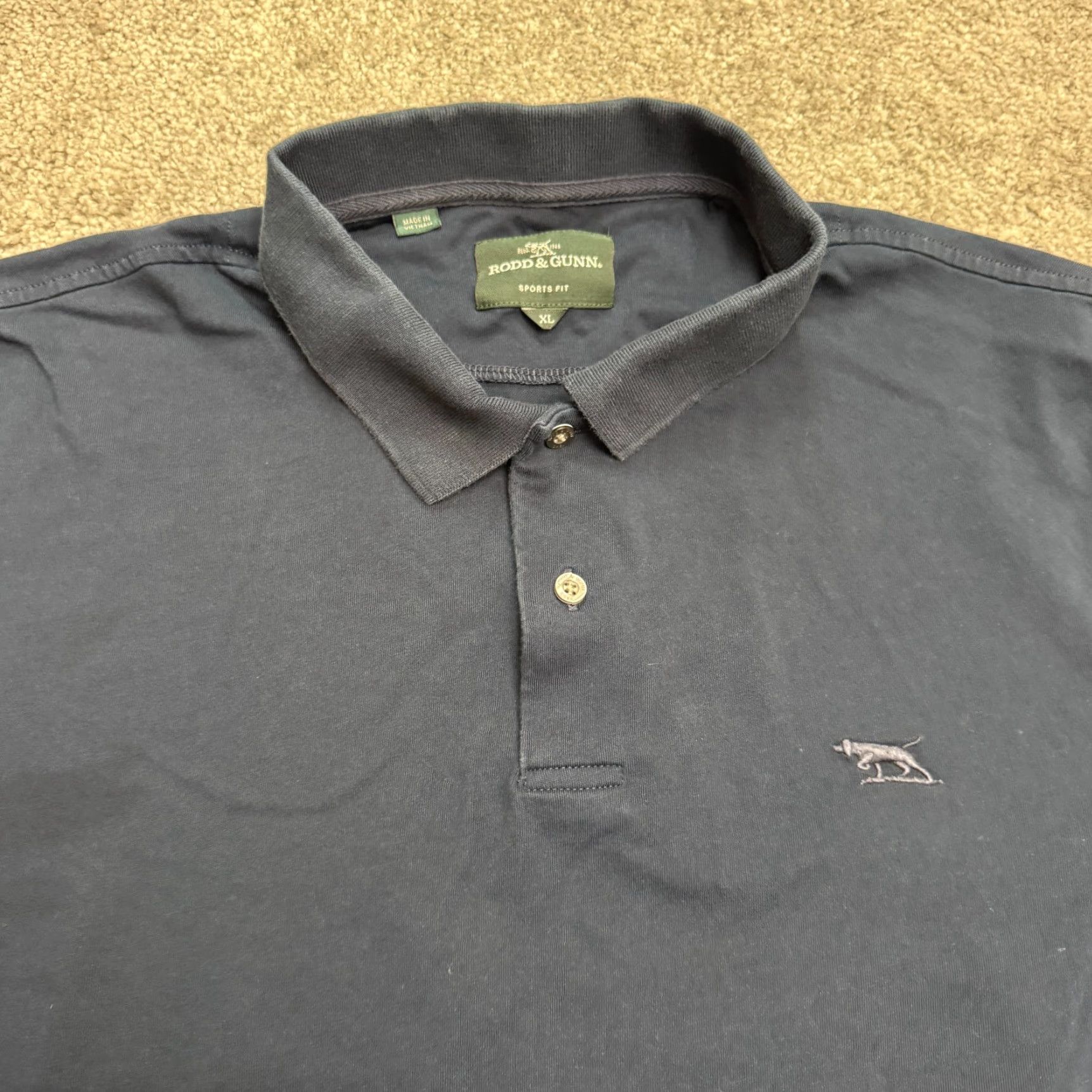 Rodd & Gunn Rodd & Gunn Polo Shirt Mens XL Navy Blue 100% Cotton Short Sleeve Casual Shirt Men XL Navy Blue Golf Tennis Walking 2010s Preppy Sports Size US XL / EU 56 / 4 - 3 Thumbnail