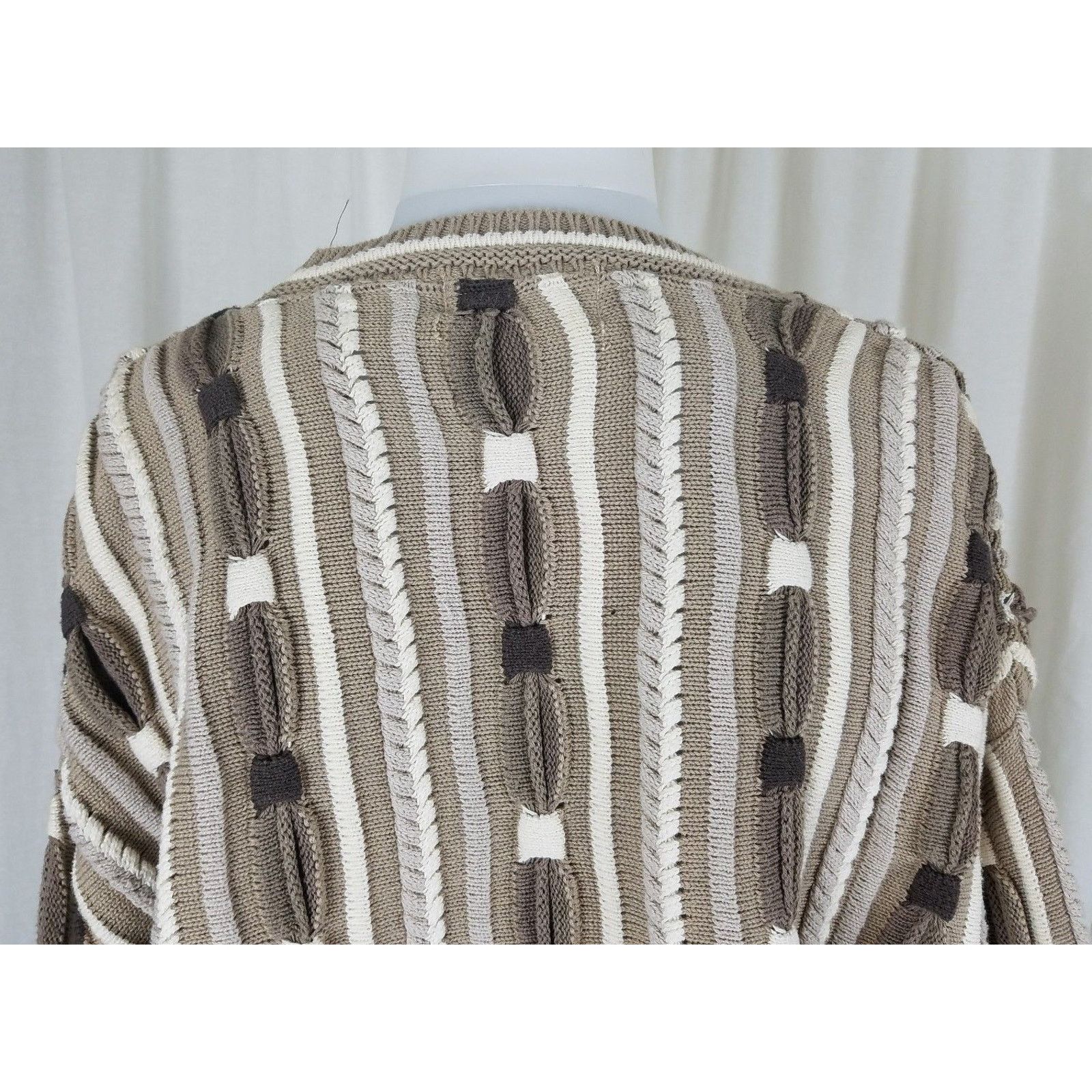 Vintage Vtg 90s Megalos 2X Knit Sweater Crazy Pattern Hip Hop Biggie Size US XXL / EU 58 / 5 - 6 Thumbnail