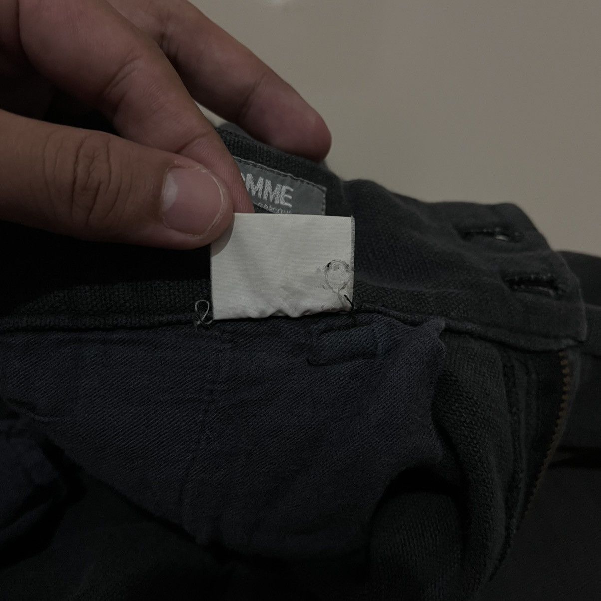 Comme des Garcons Homme ARCHIVE 80’s COMME DES GARCONS HOMME BUTTONS CANVAS BALLOON Size US 32 / EU 48 - 6 Thumbnail
