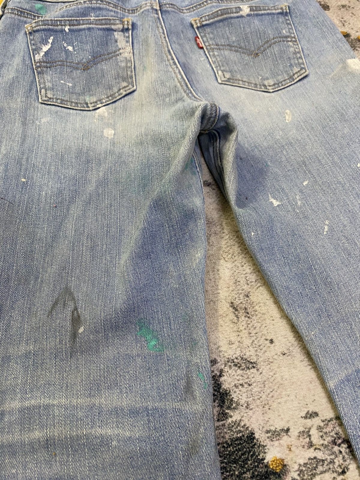 If Six Was Nine × Levi's × Levi's Vintage Clothing Vintage Levi’s Paint Splatter Flared Denim Size US 31 - 18 Thumbnail